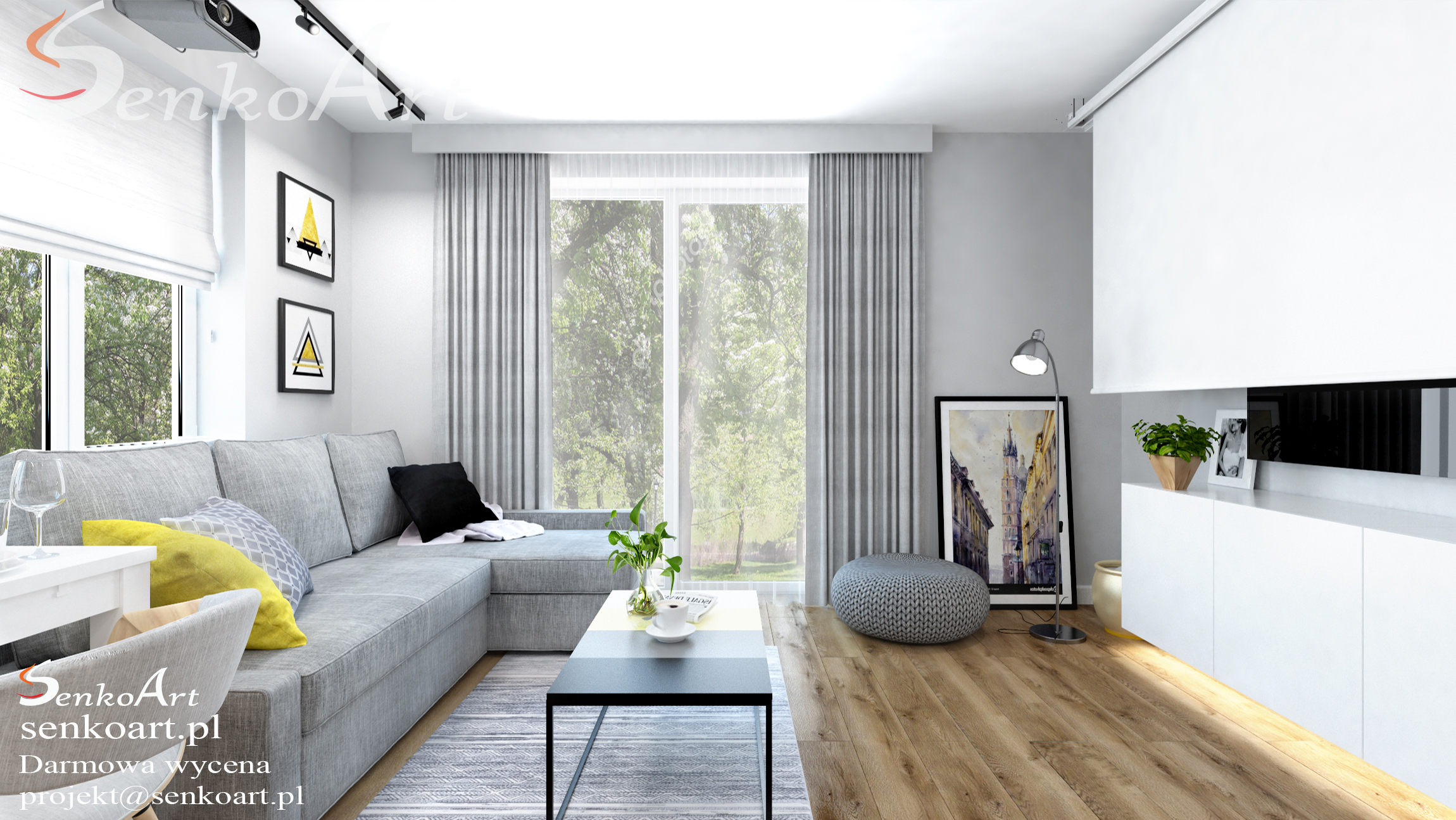 aranżacja salonu w domu jednorodzinnym