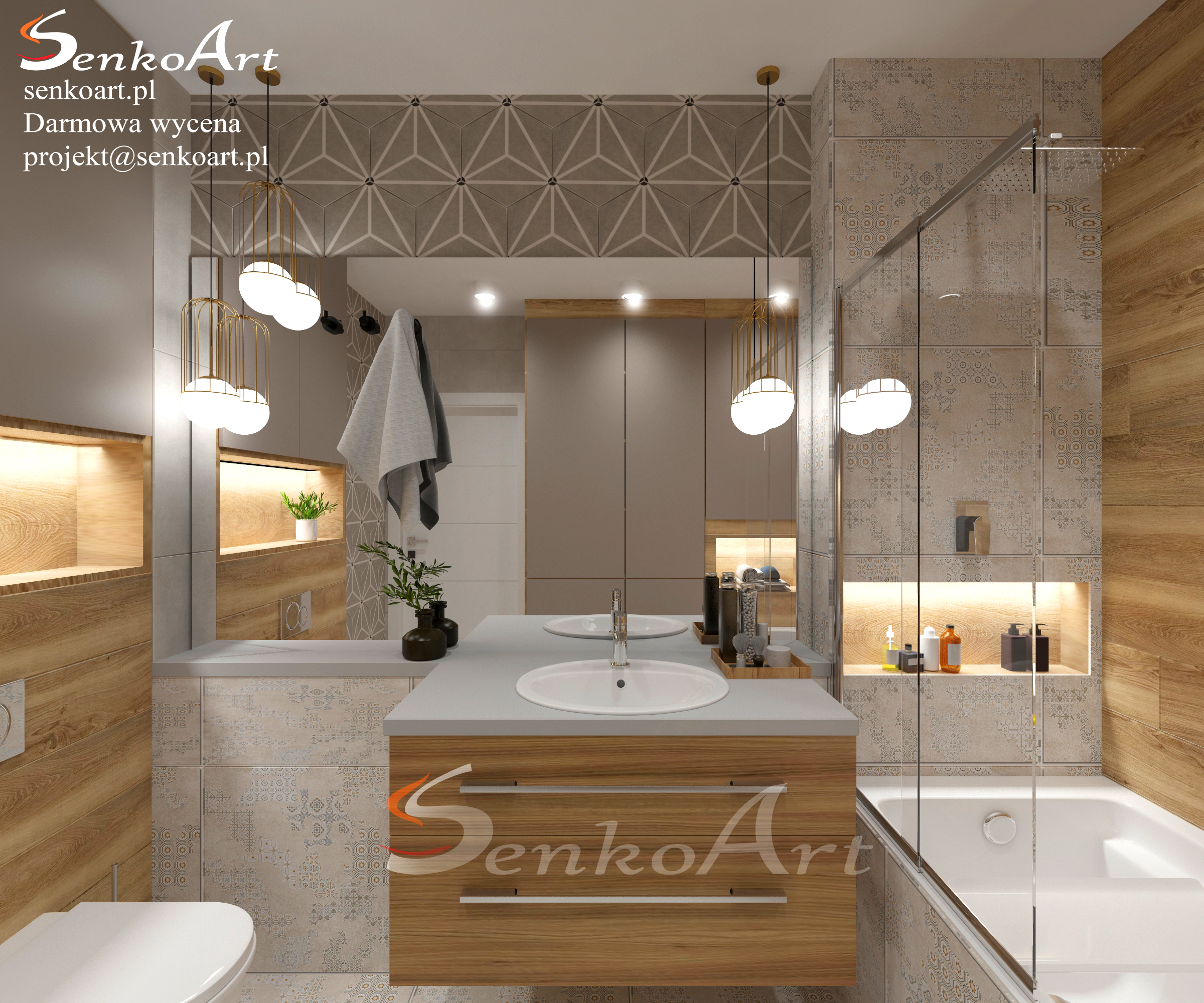 projekt nowoczesnej lazienki online