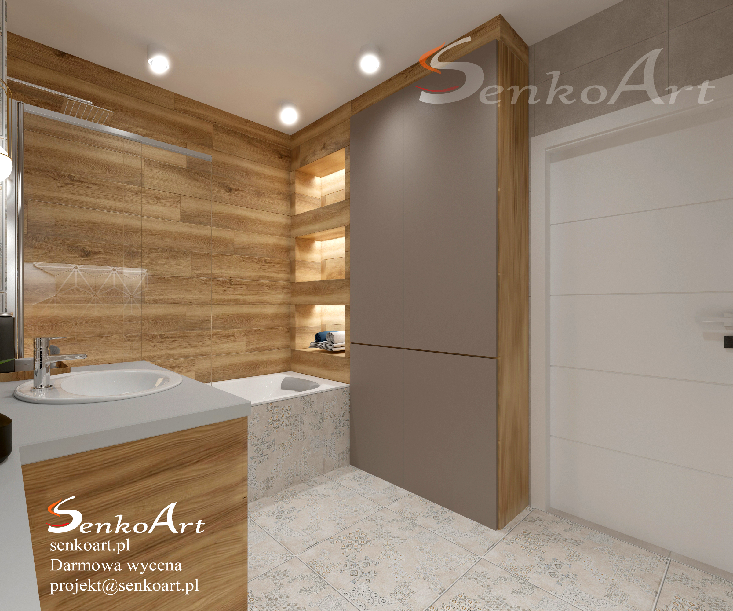 projekt nowoczesnej lazienki online