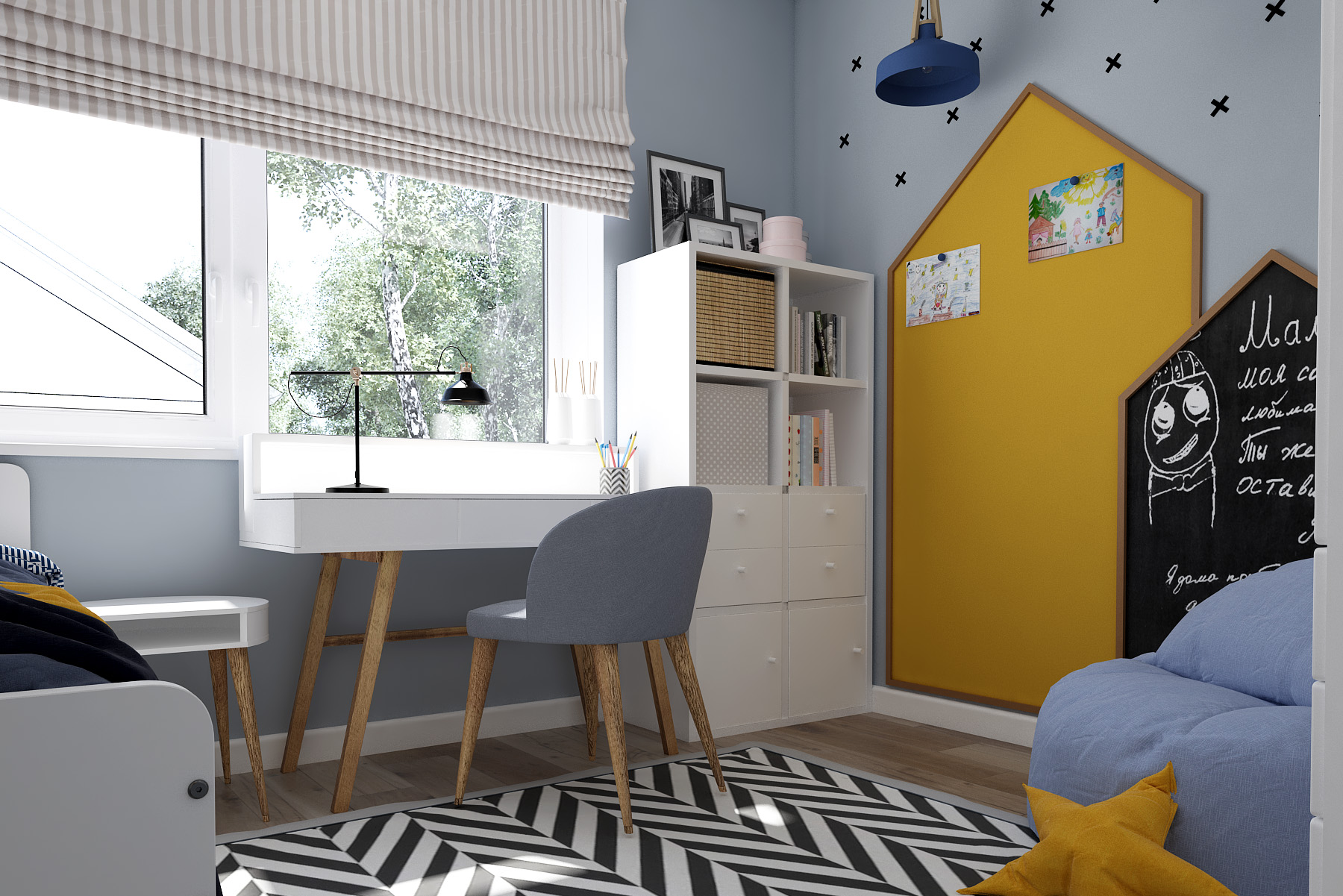 Projekt pokoju dziecięcego w nowoczesnym stylu