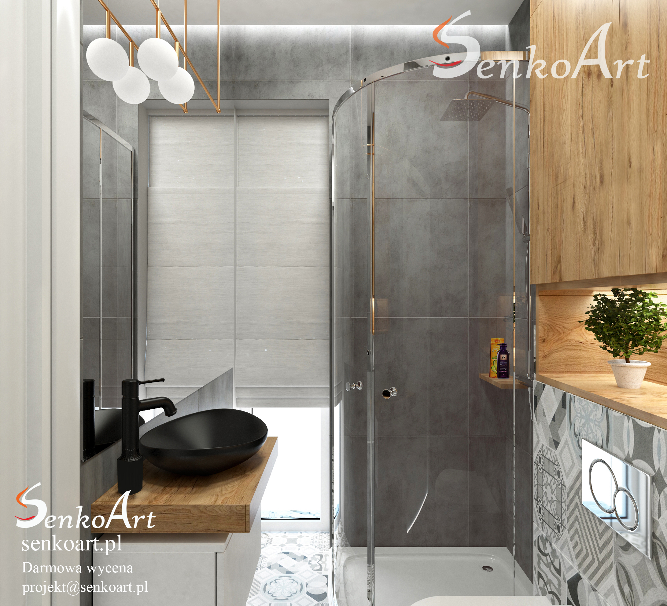 projekt łazienki fot. Senkoart Design