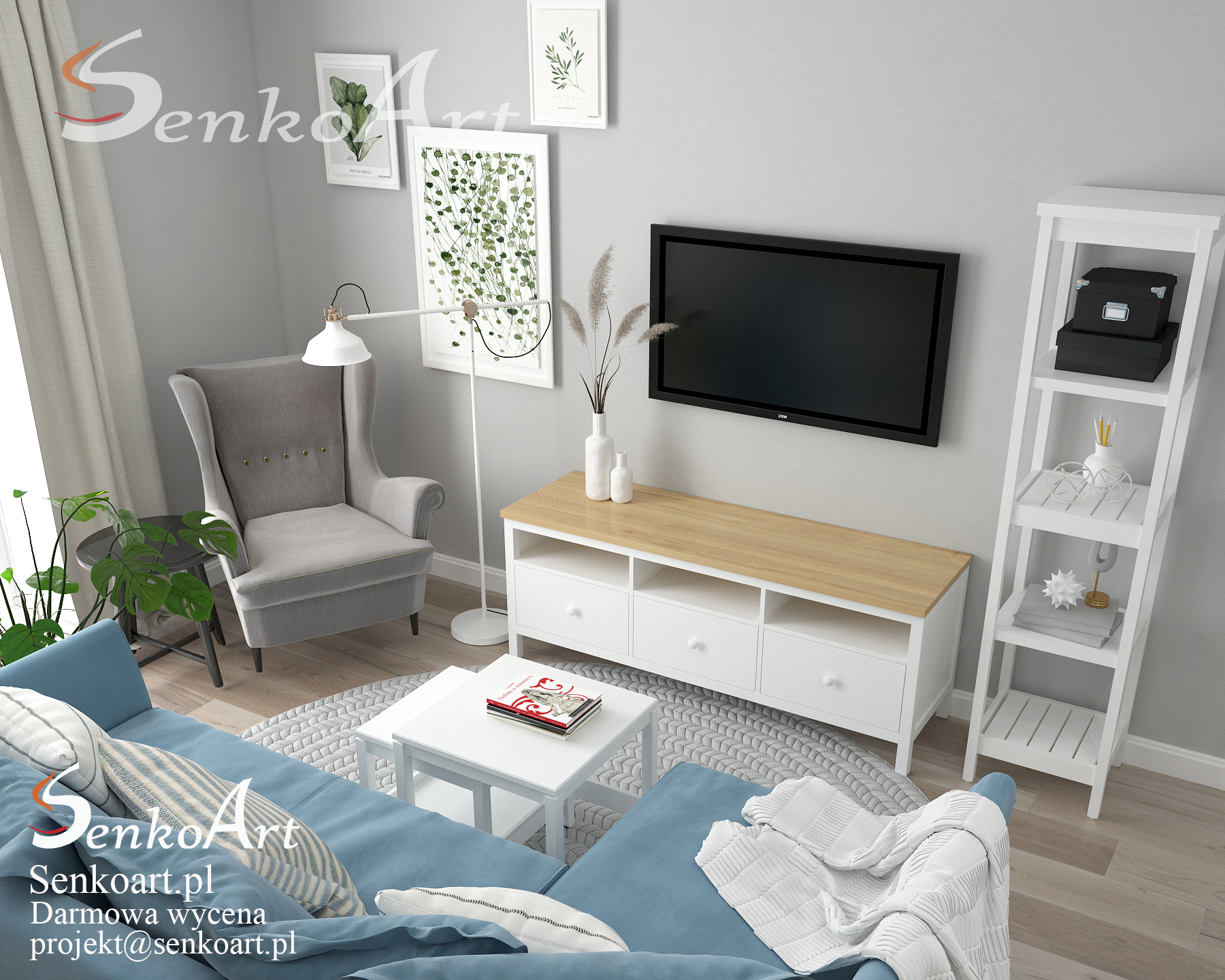 projekt salonu dla pary