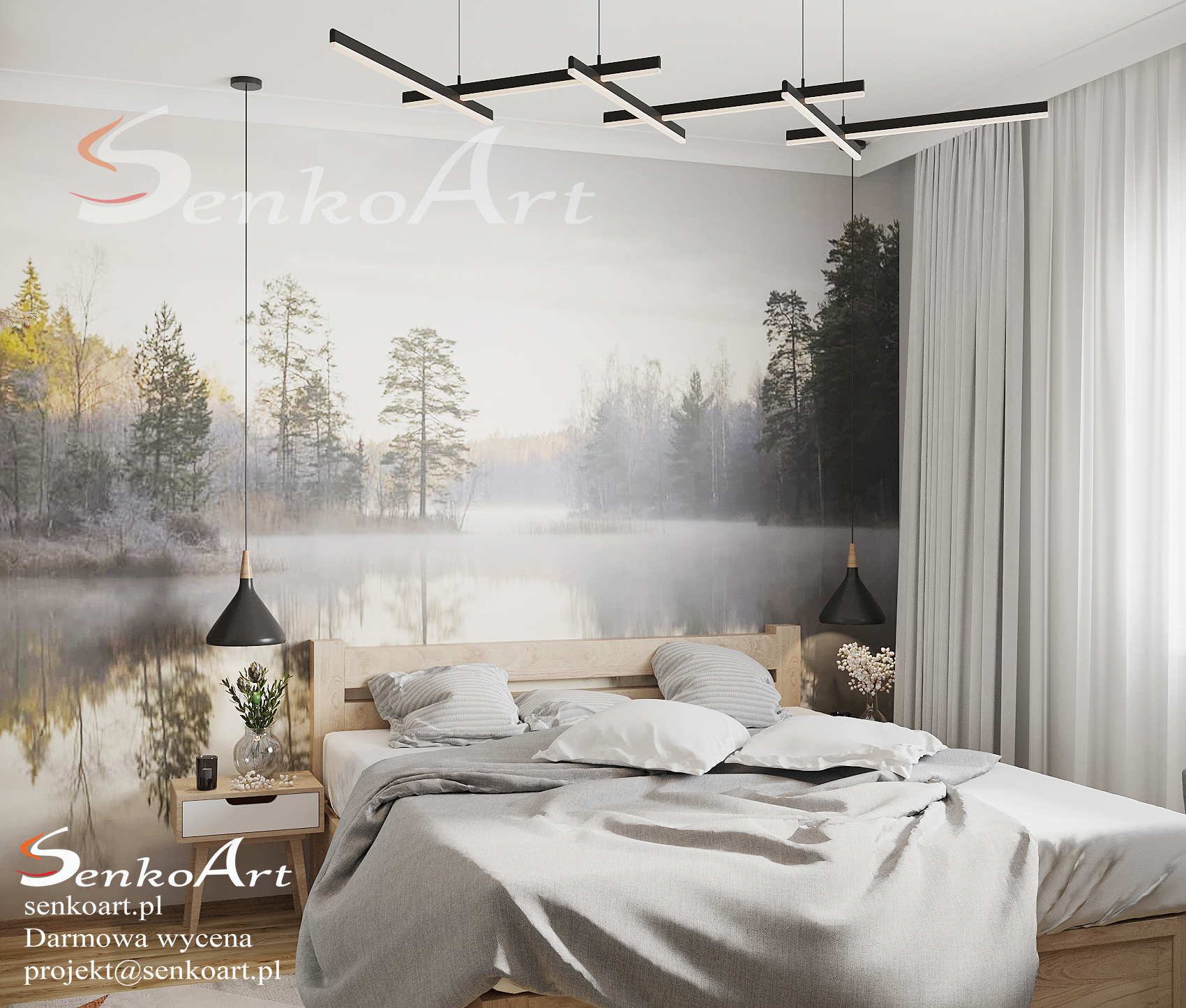 projekt sypialni online fot. Senkoart Design