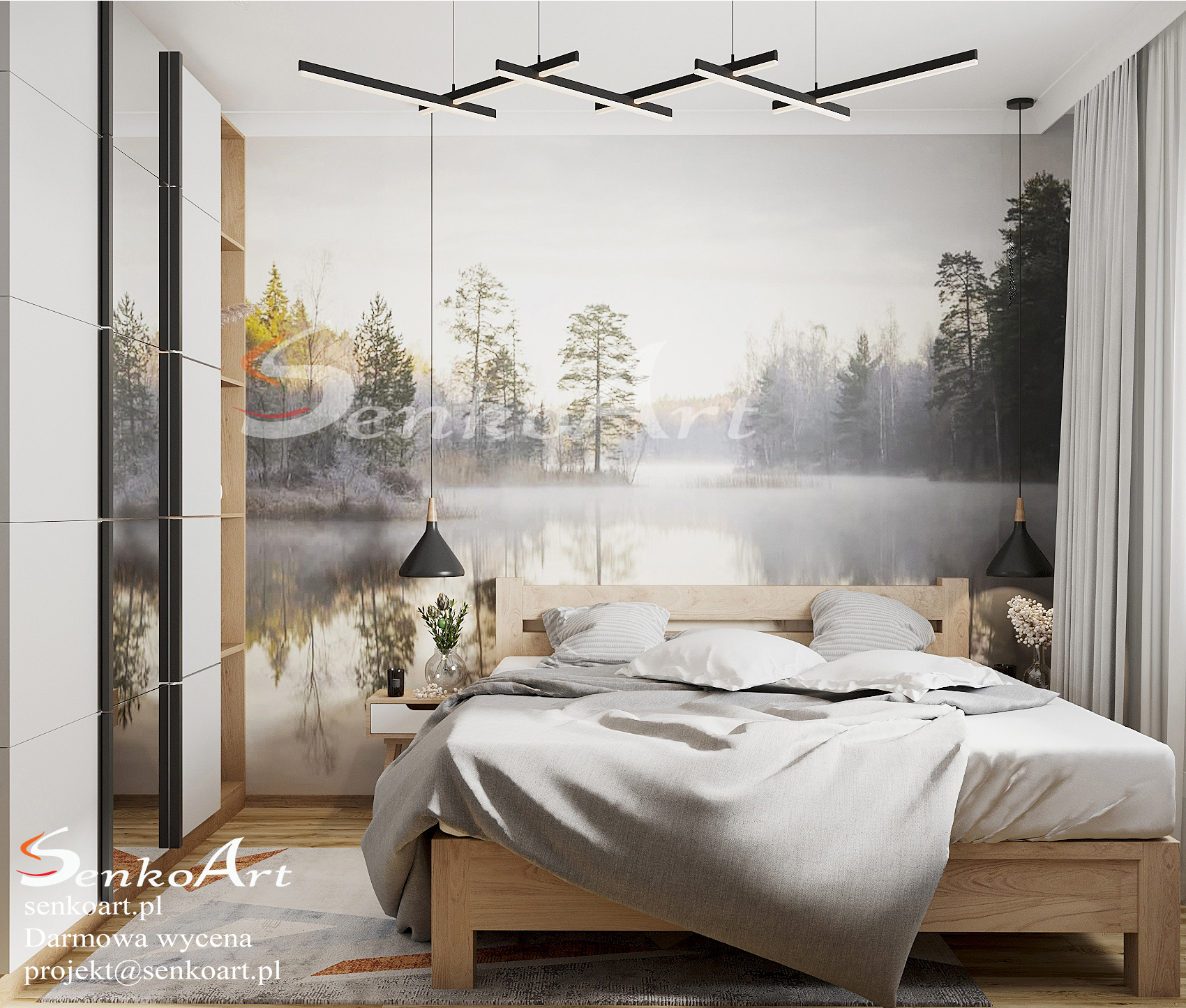 projekty sypialni online fot. Senkoart Design