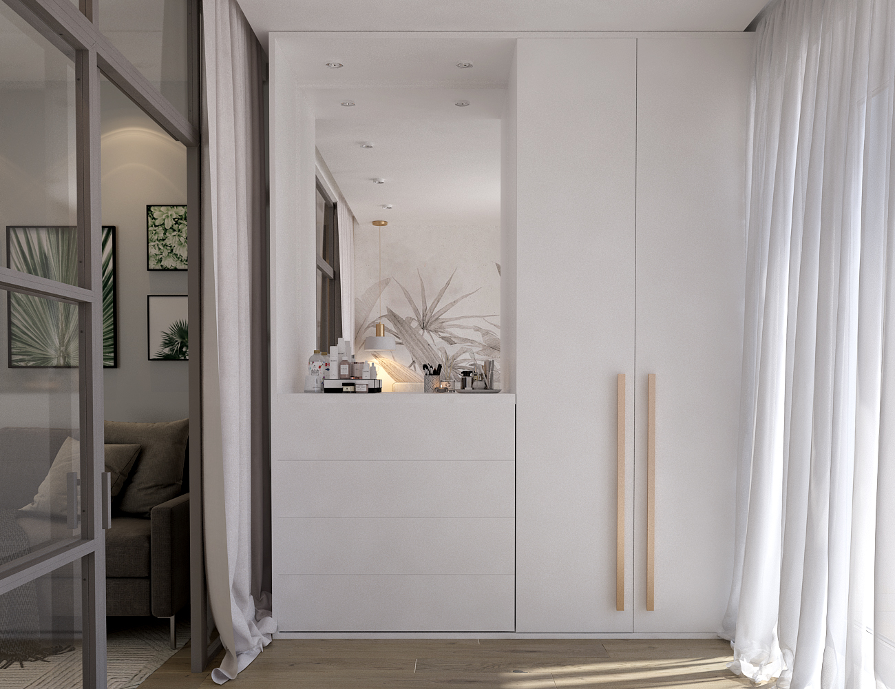 projekt sypialni nowoczesnej