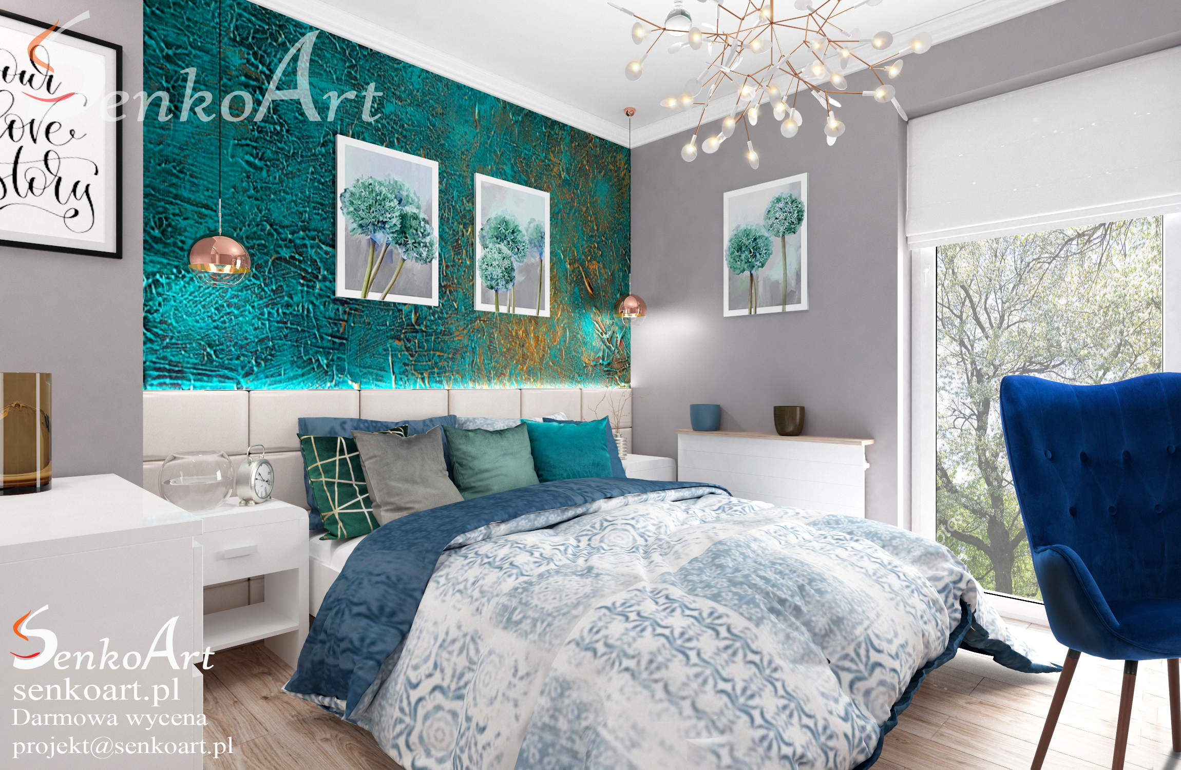 wizualizacja sypialni