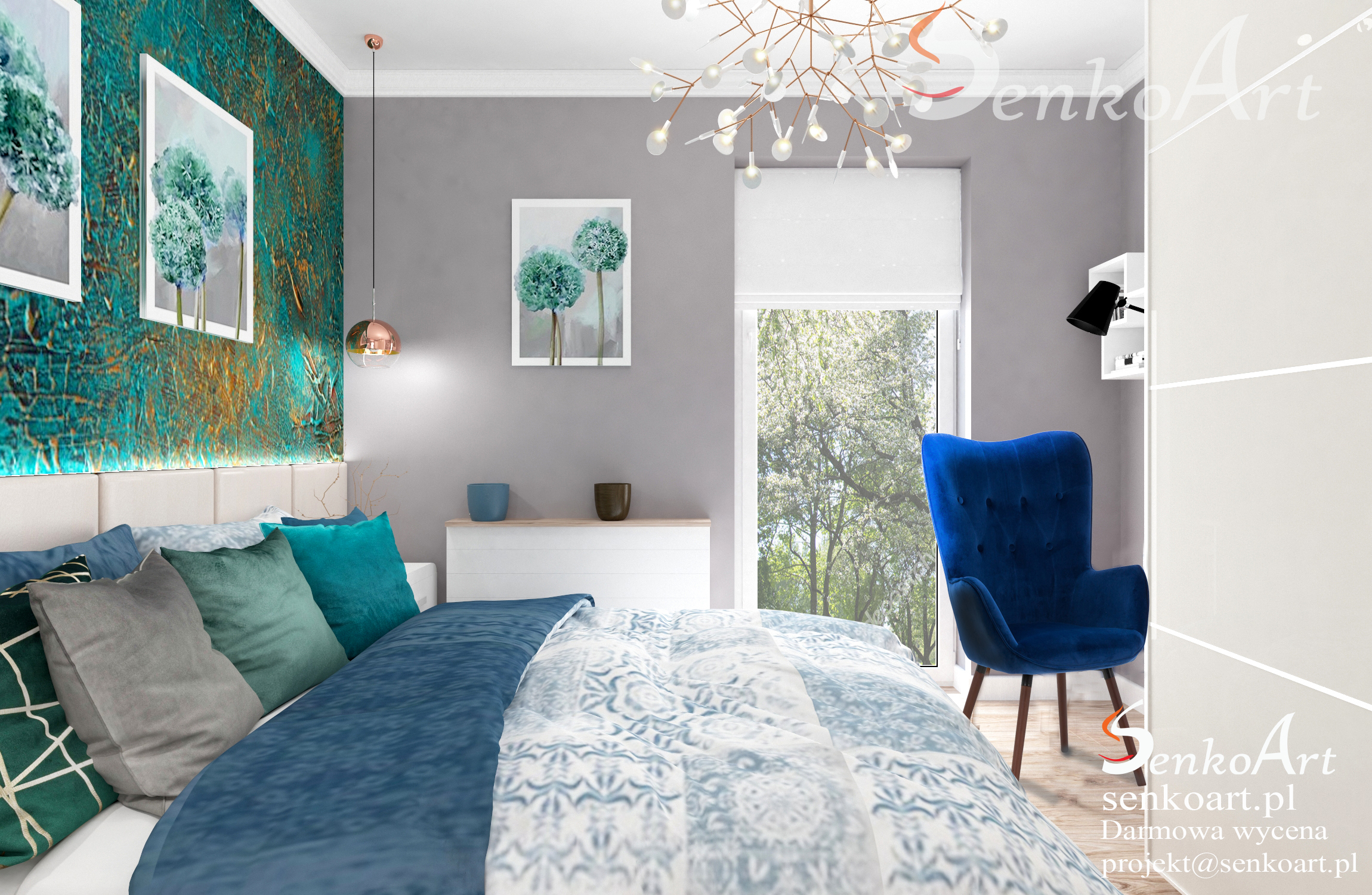 wizualizacja sypialni