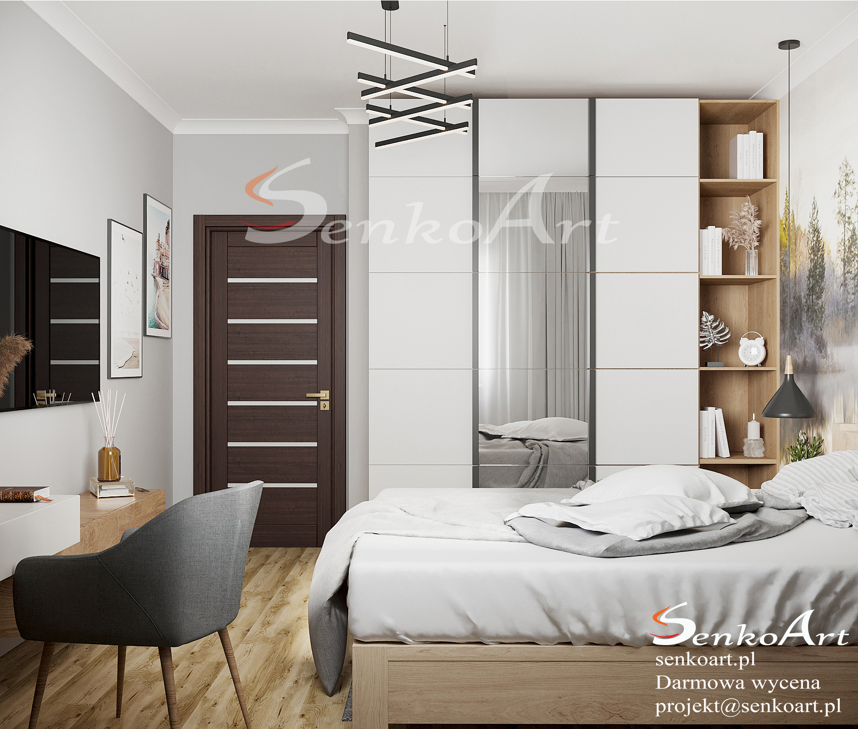 projekty sypialni online fot. Senkoart Design