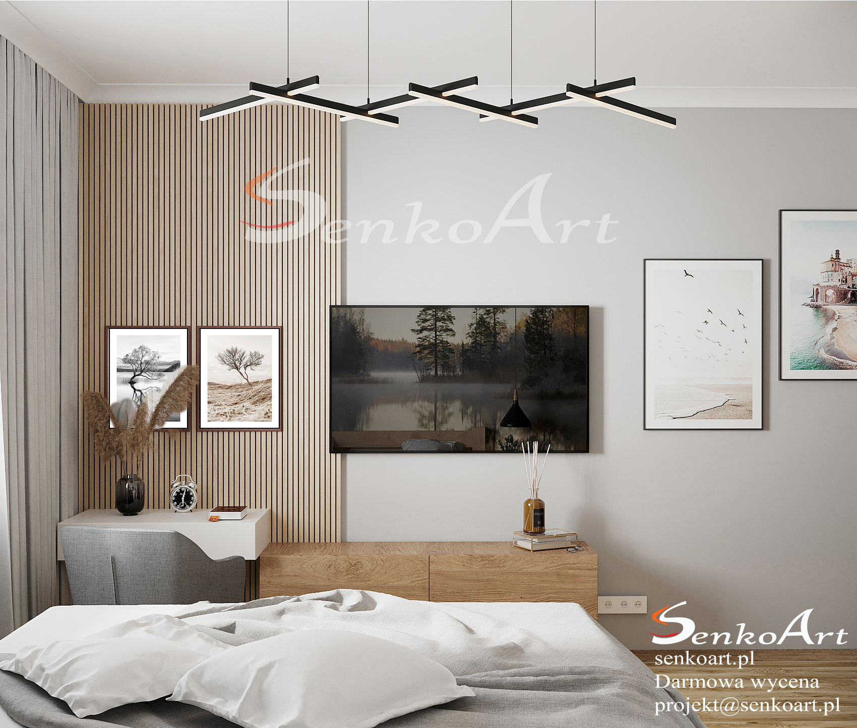 projekty sypialni online fot. Senkoart Design