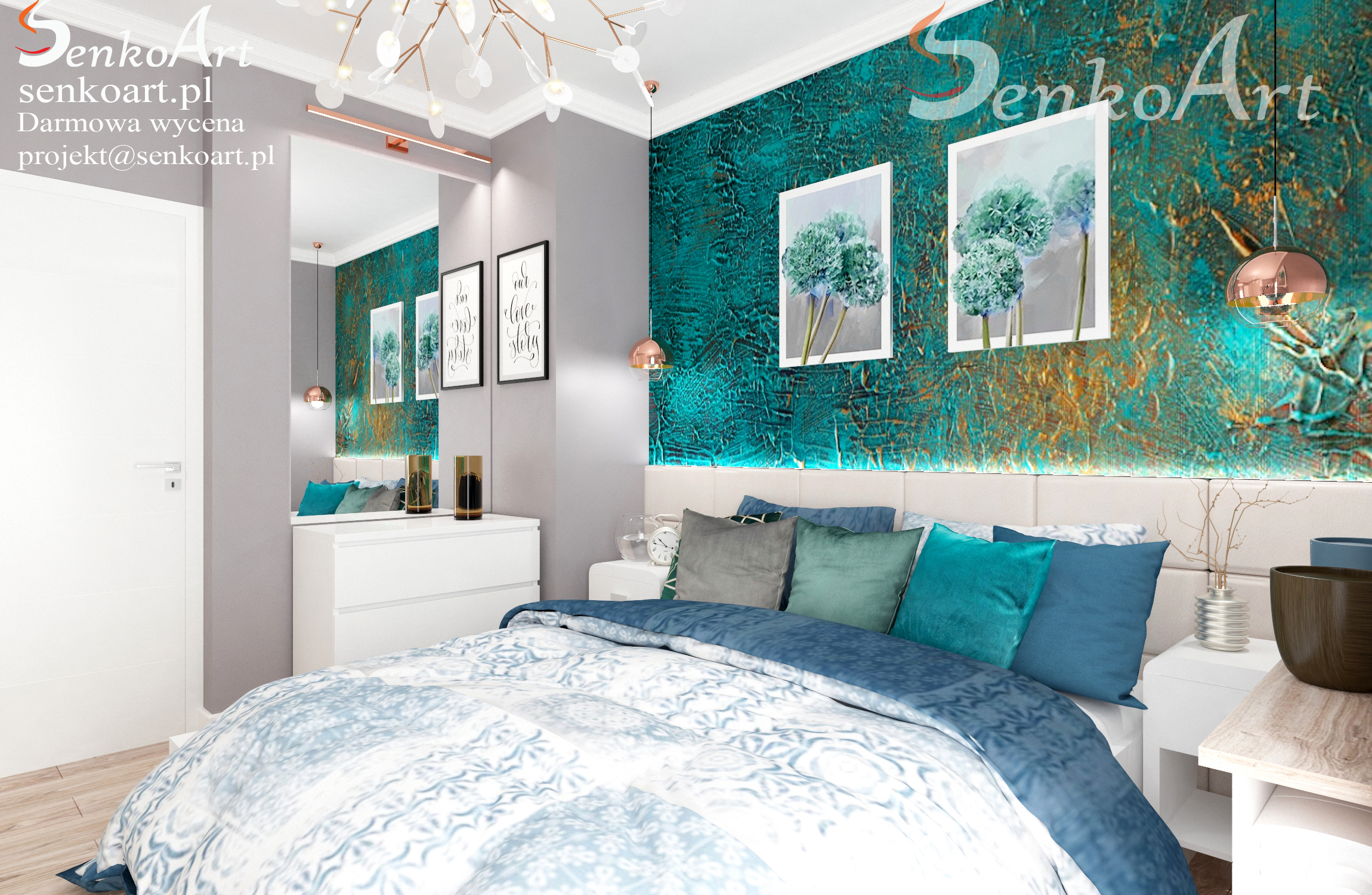 wizualizacja sypialni