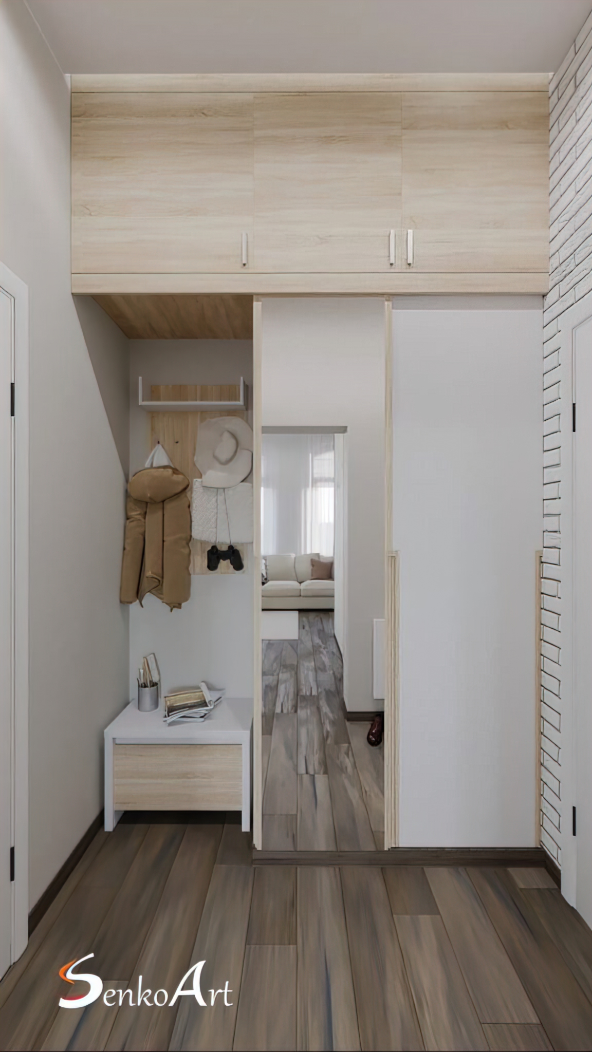 nowoczesny przedpokój w domu jednorodzinnym