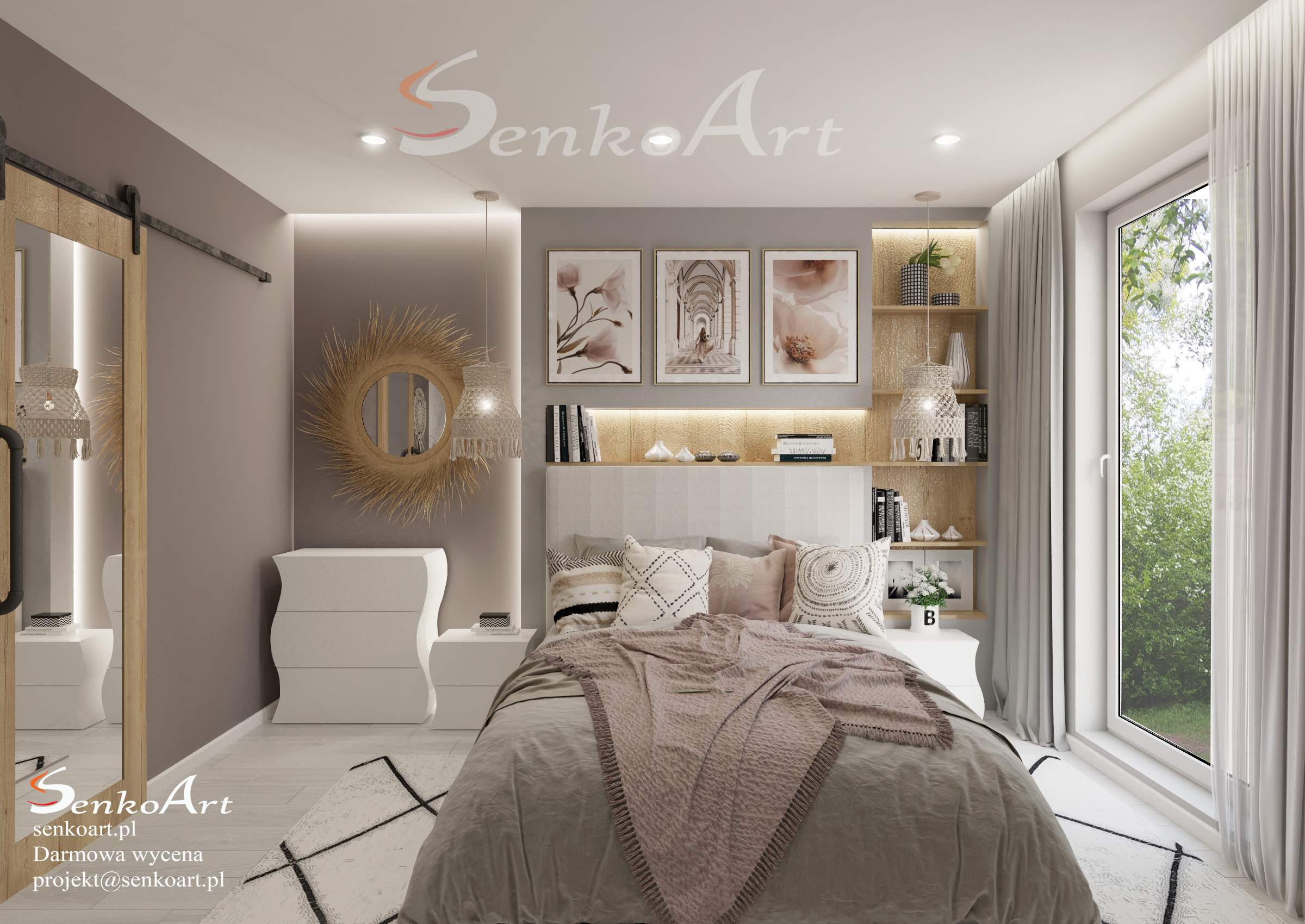 projekty sypialni w domu fot. Senkoart Design