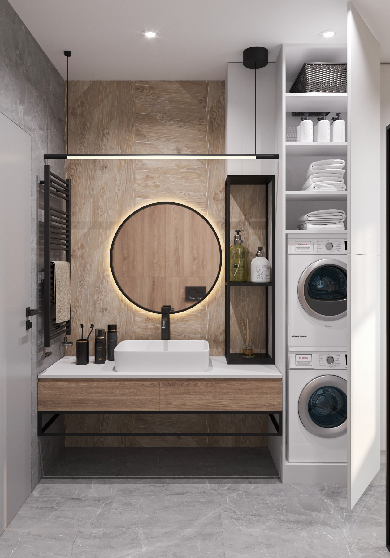 Projekt malej łazienki w nowoczesnym stylu