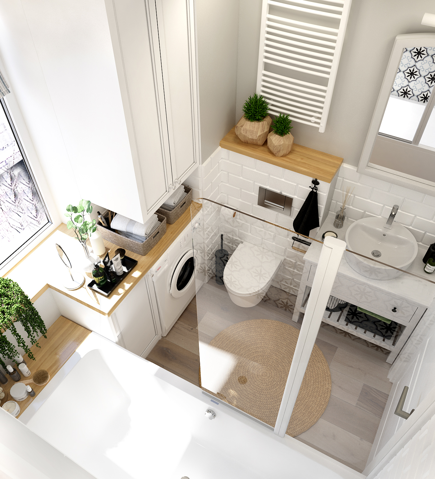 Aranżacja małej łazienki z prysznicem