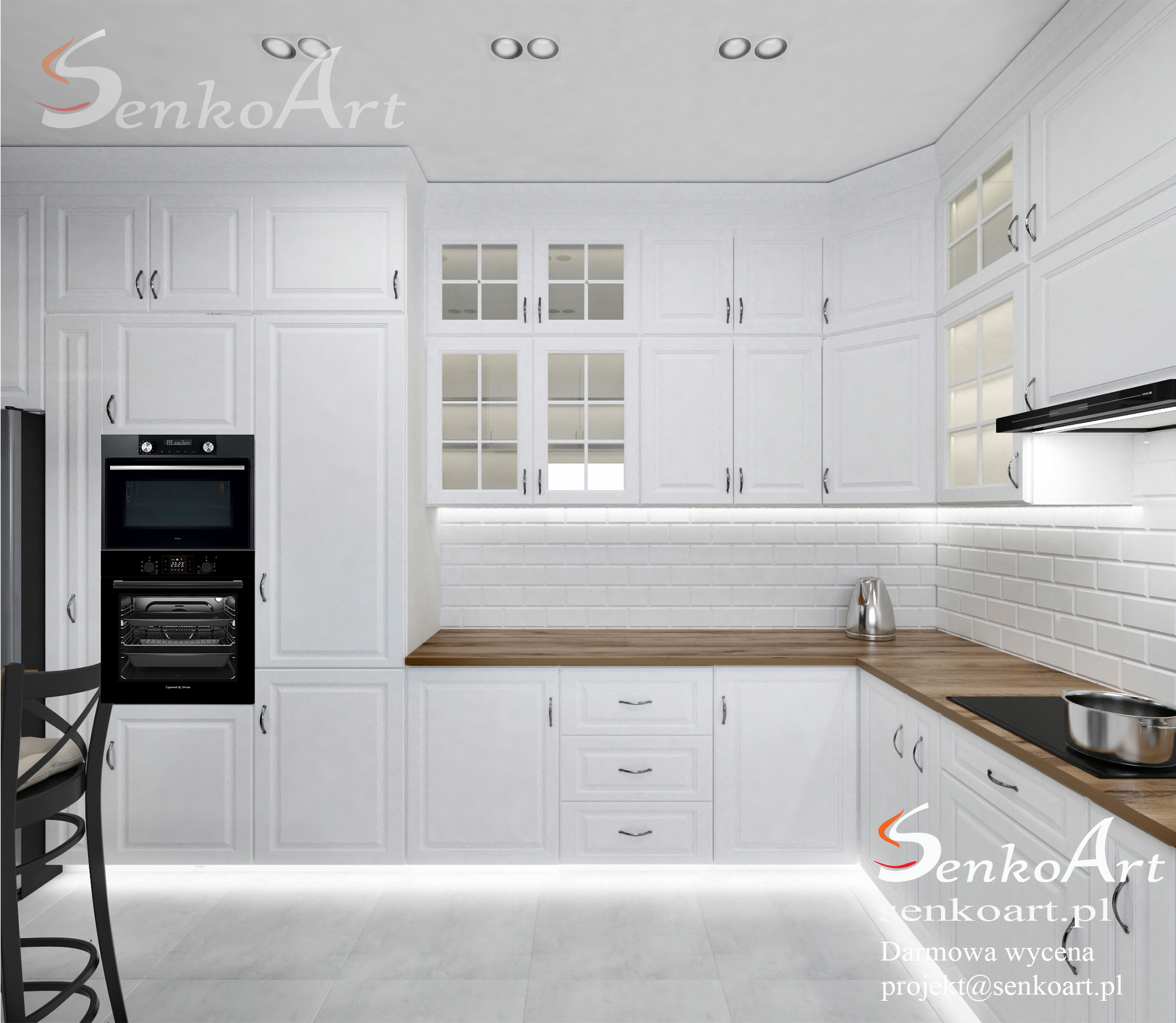 projekt kuchni białej