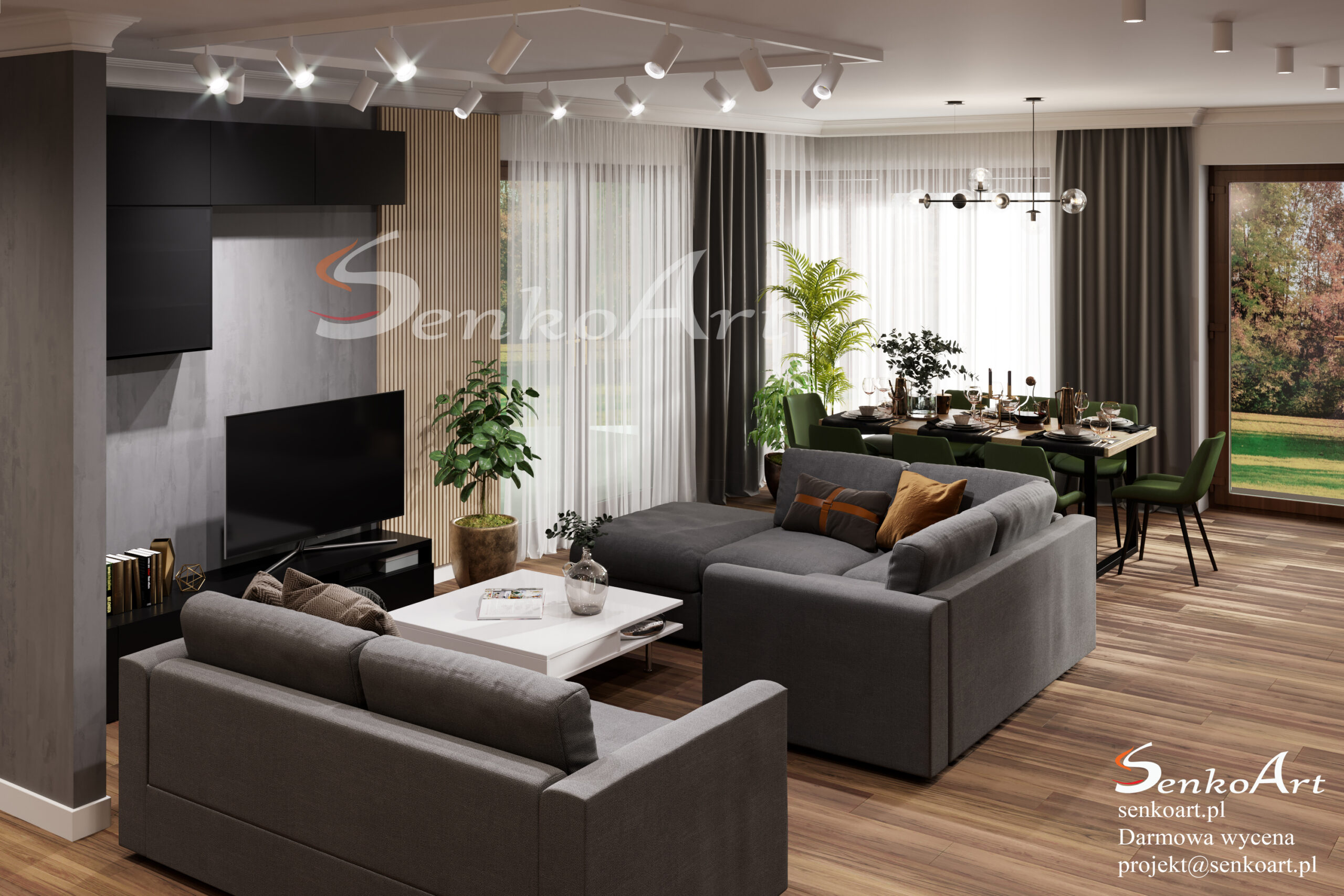 Projekt domu parterowego 100m2 – Warszawa – Garden Park