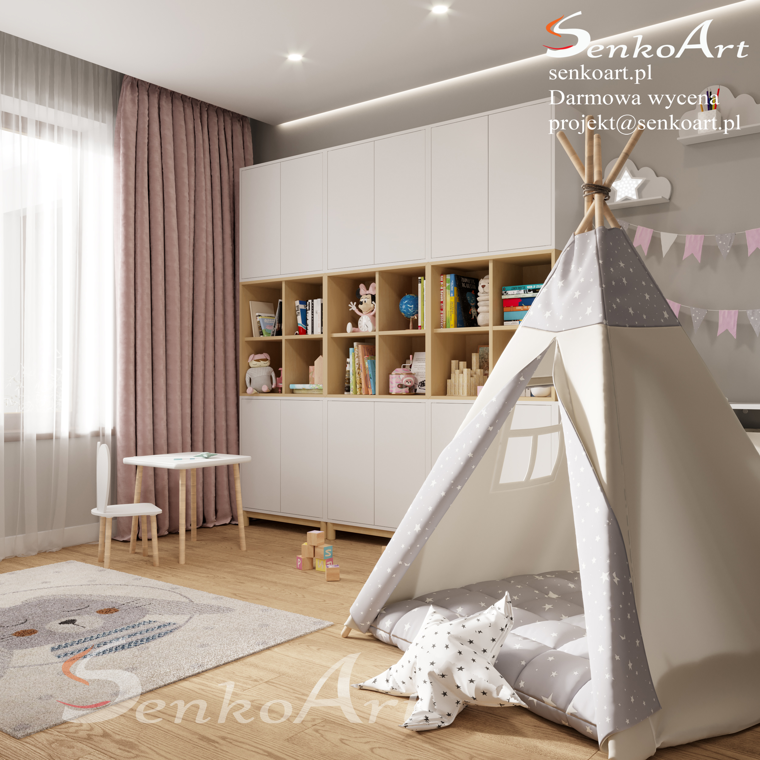 pokój dziecięcy dla księżniczki