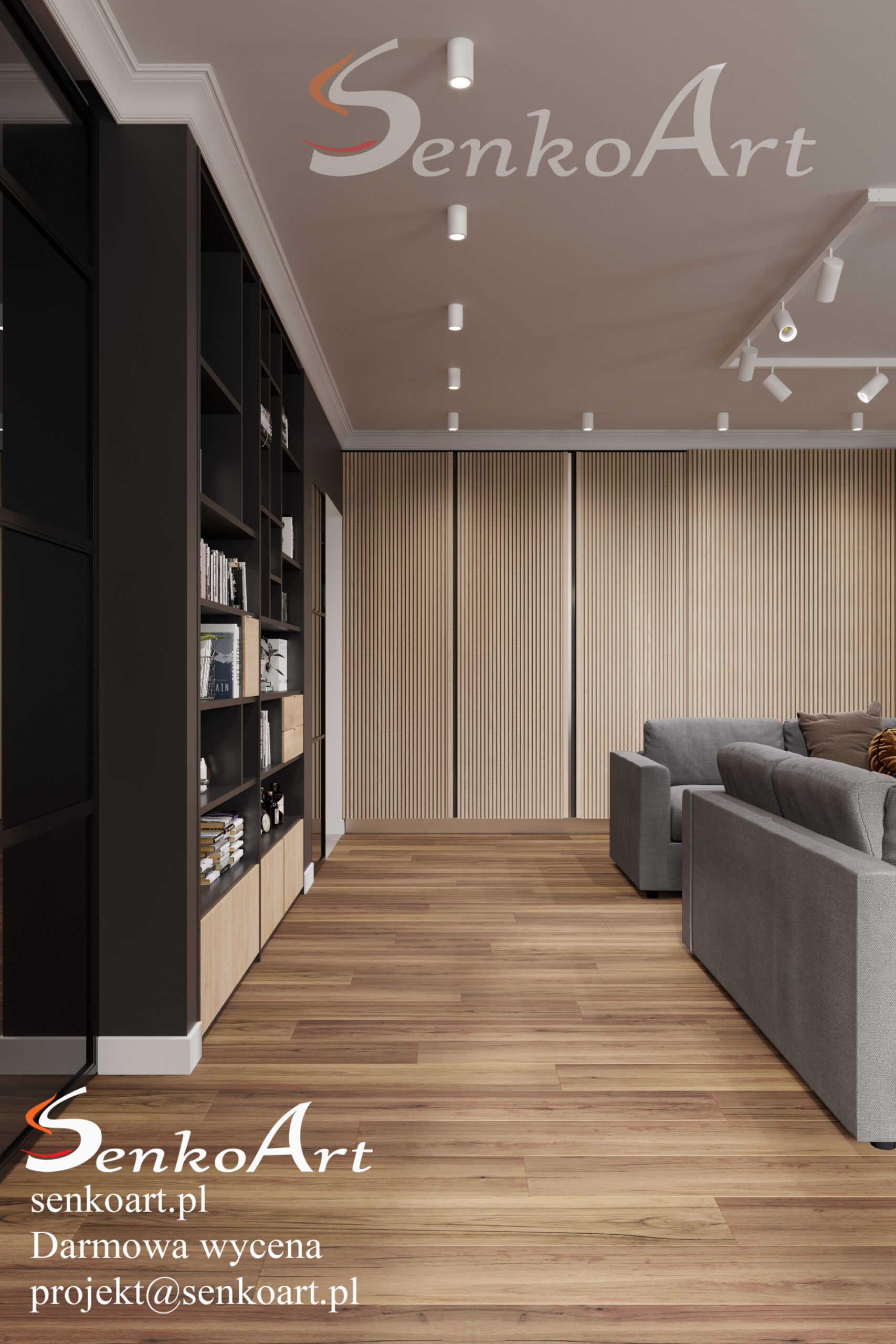 projekt nowoczesnego salonu