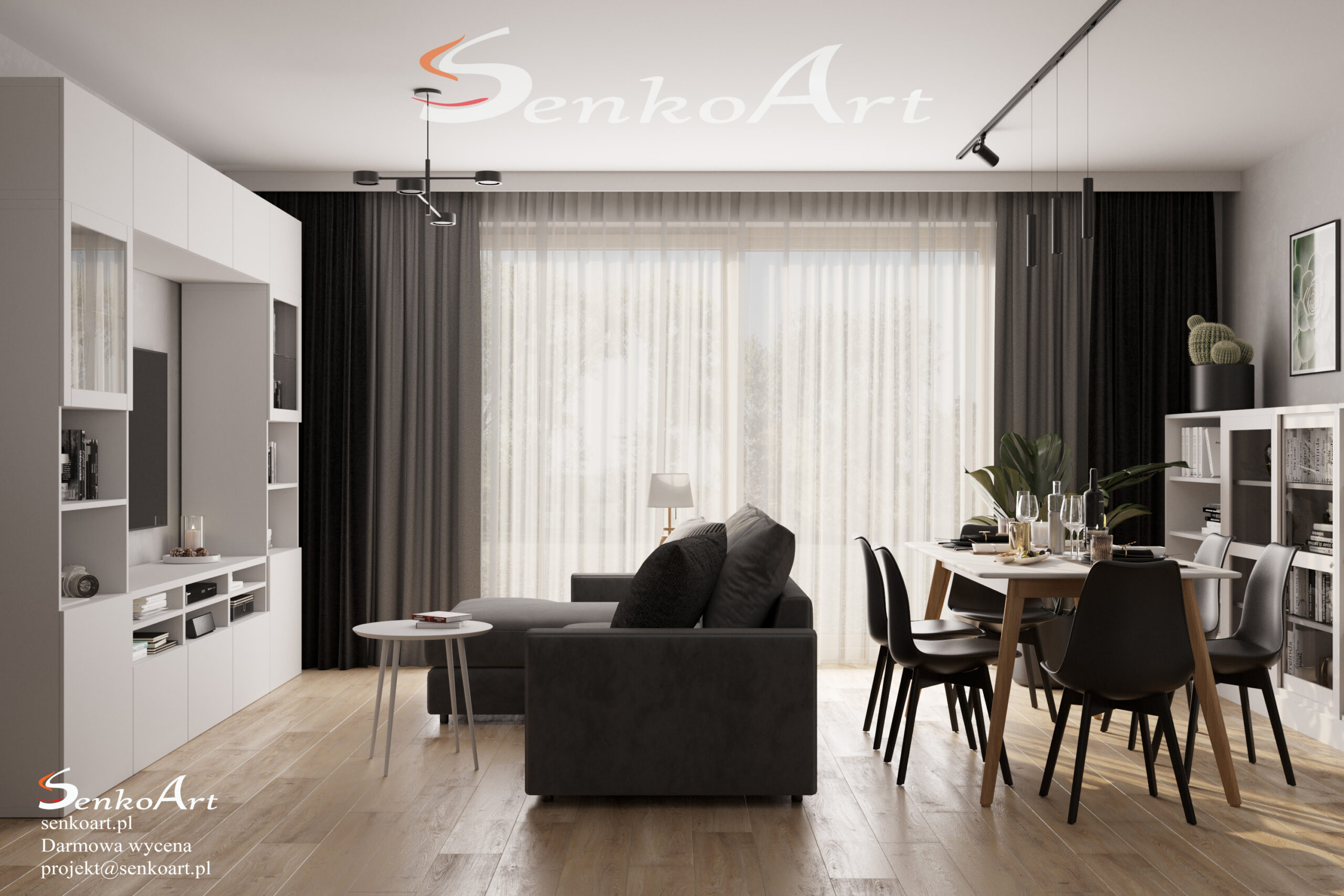 Projekt mieszkania 54m2