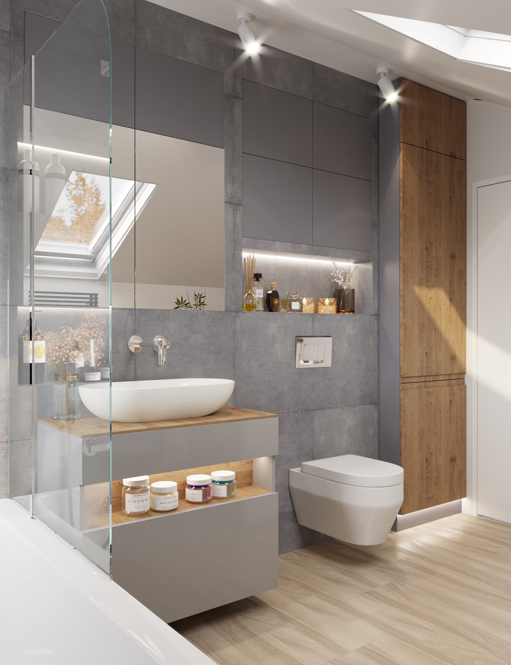 Aranżacja małej łazienki z elementami drewnianymi