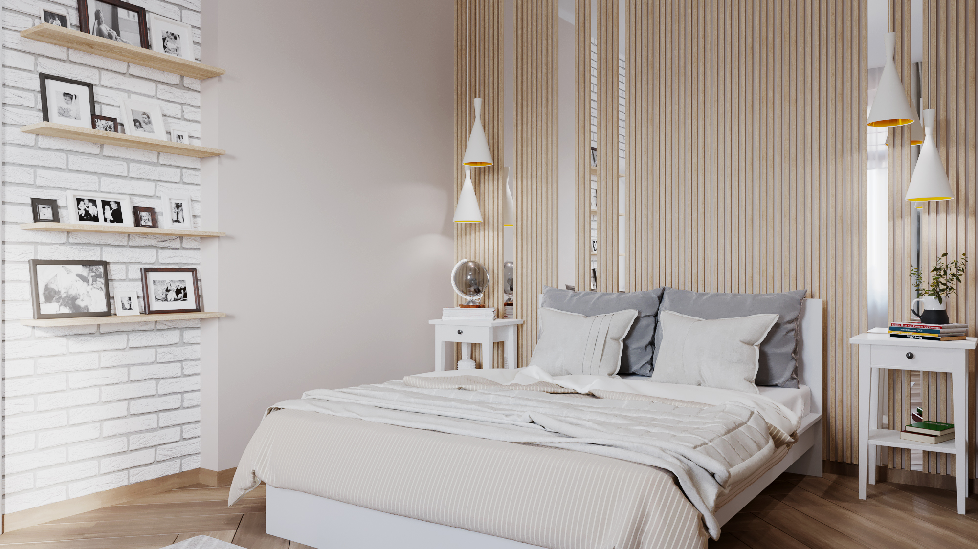 projekt mieszkania, aranżacja sypialni nowoczesnej