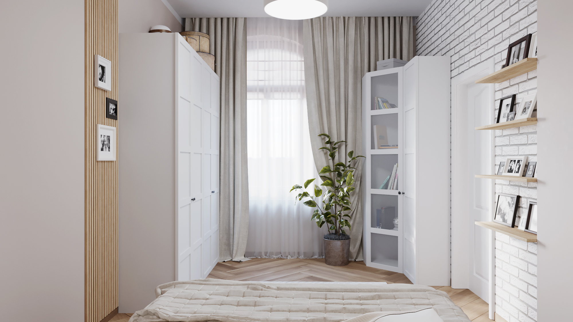 aranżacja sypialni nowoczesnej w mieszkaniu