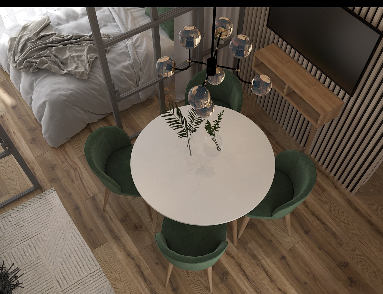 jadalnia w salonie w domu