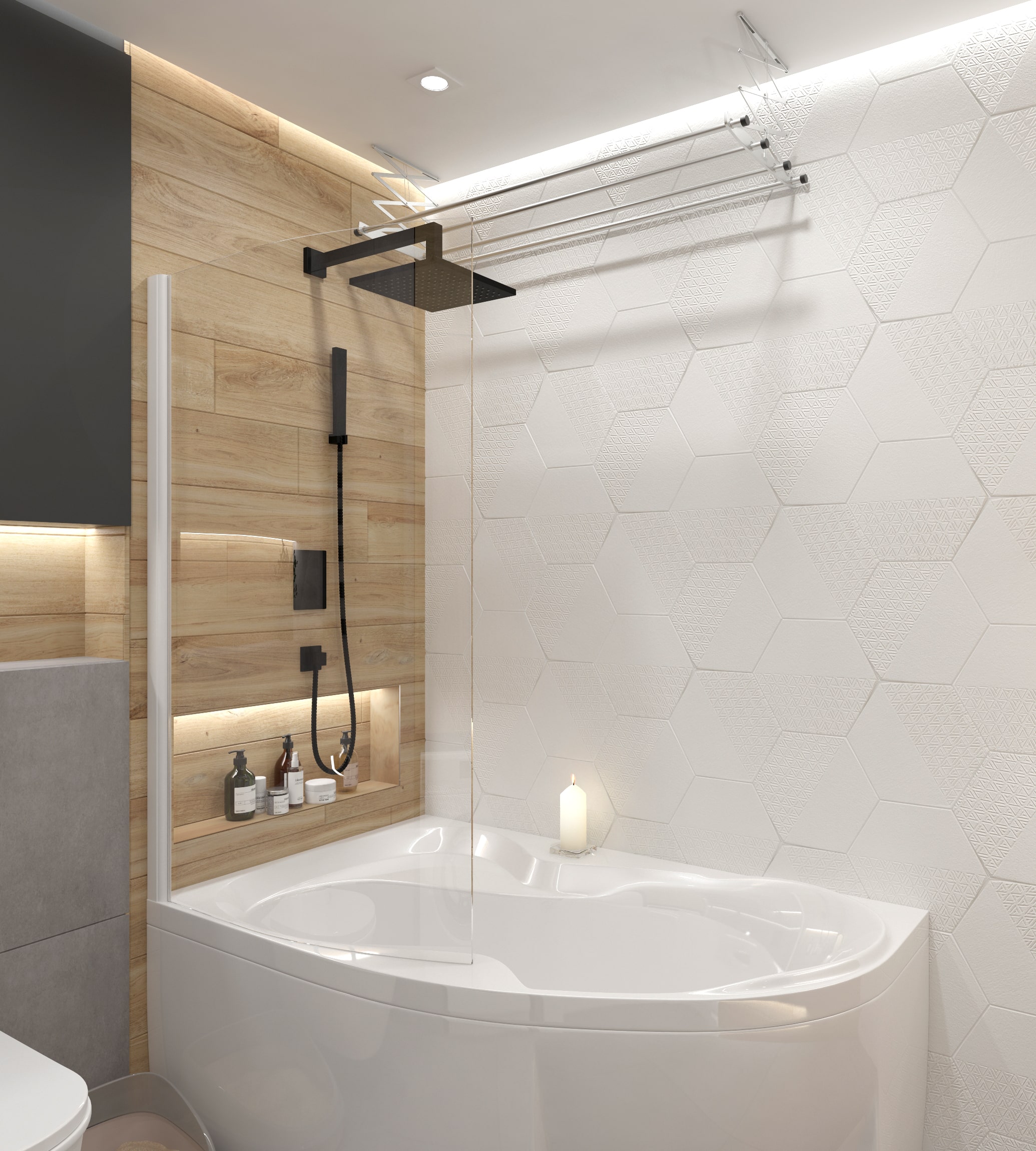 Wanna z prysznicem w mieszkaniu