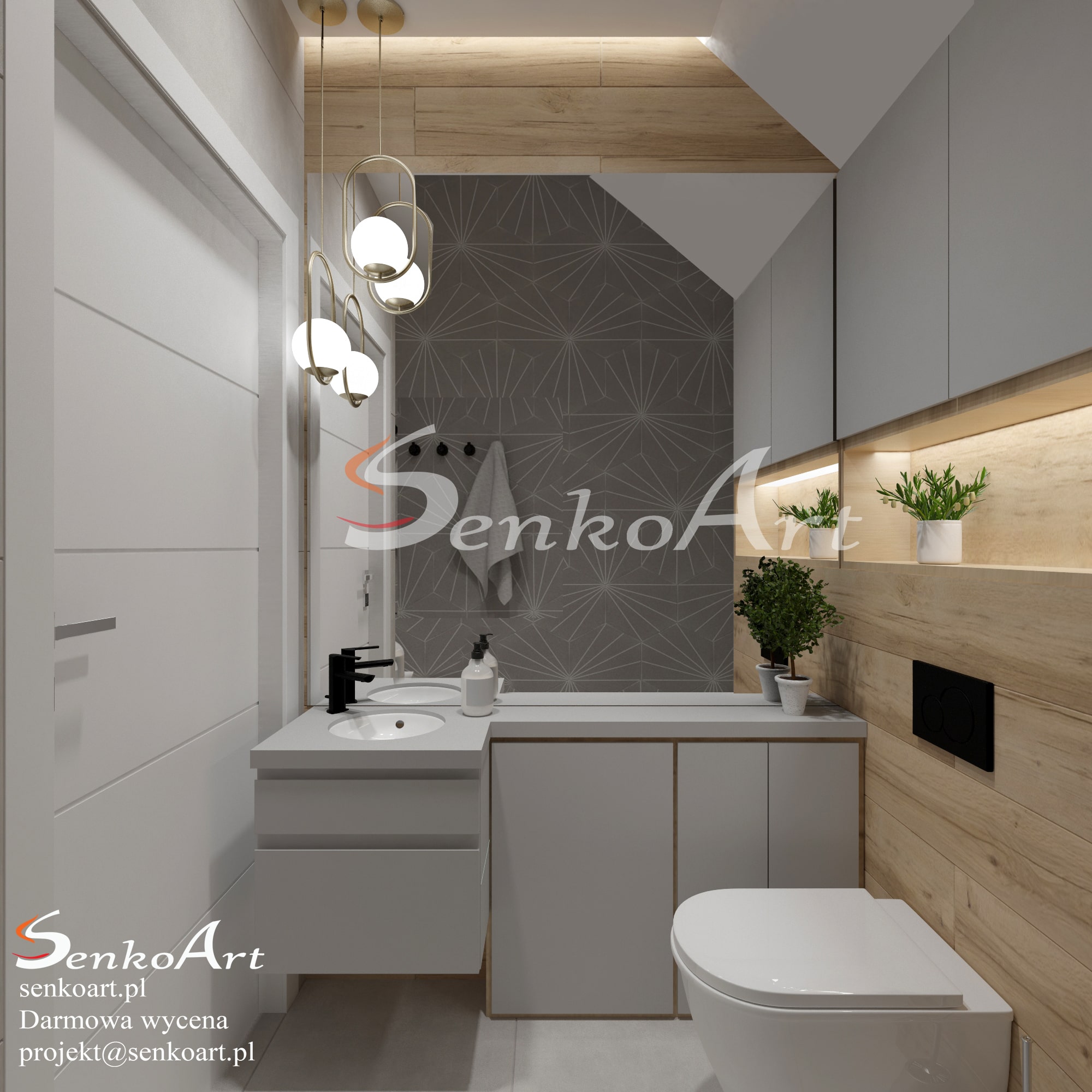 Łazienka szara