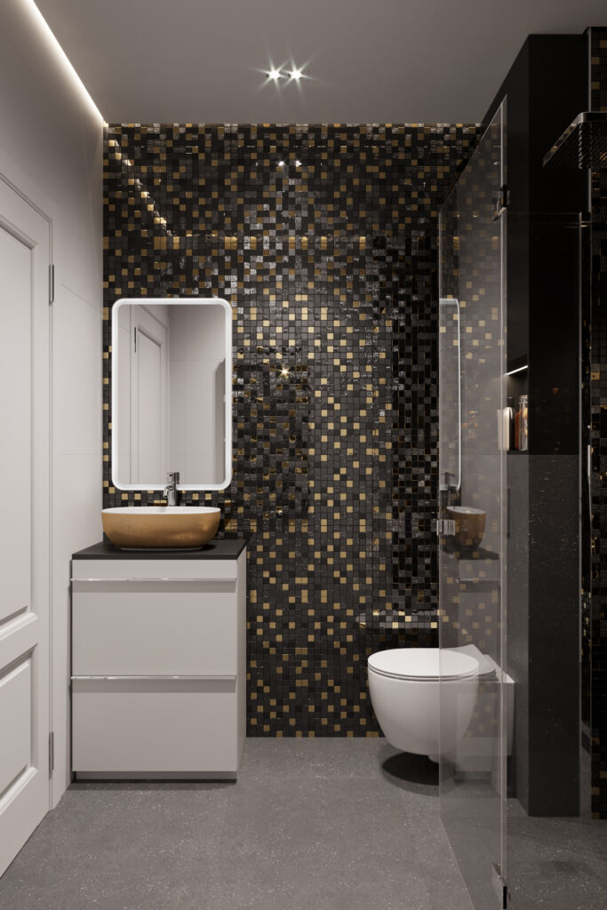 mała łazienka z prysznicem