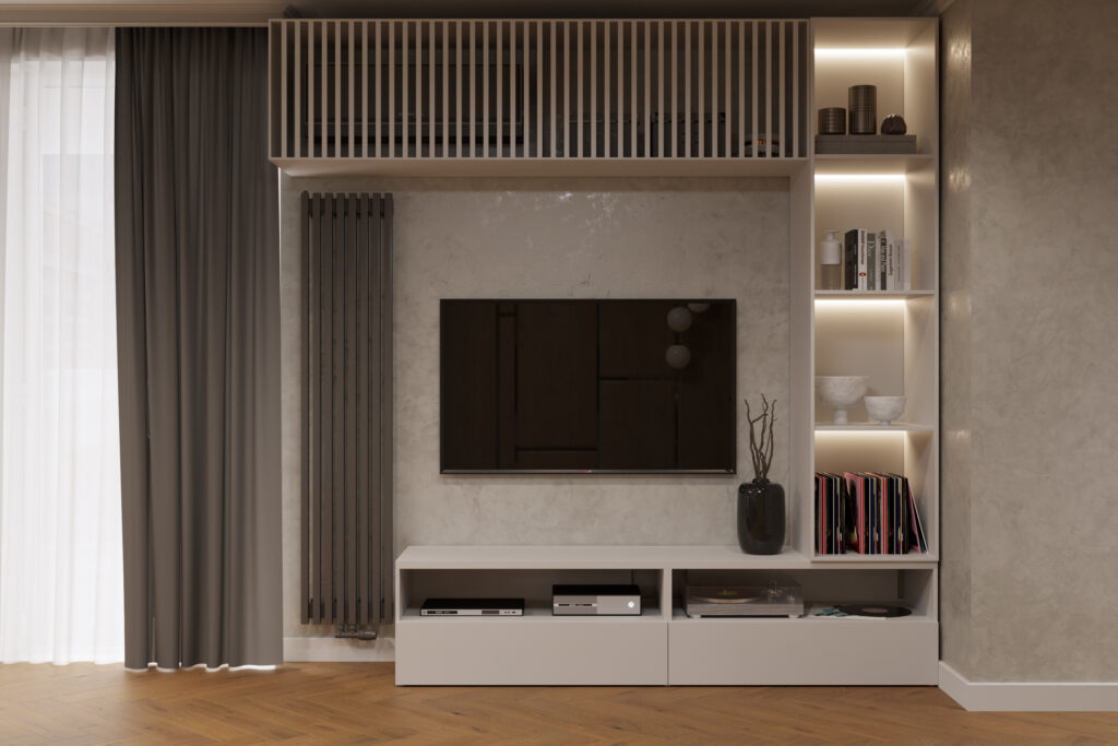 Nowoczesny salon z TV