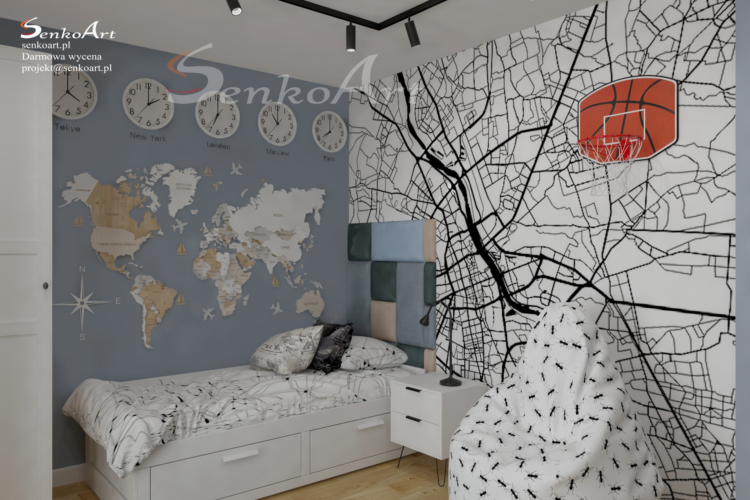 pokój dla chłopca 12 lat