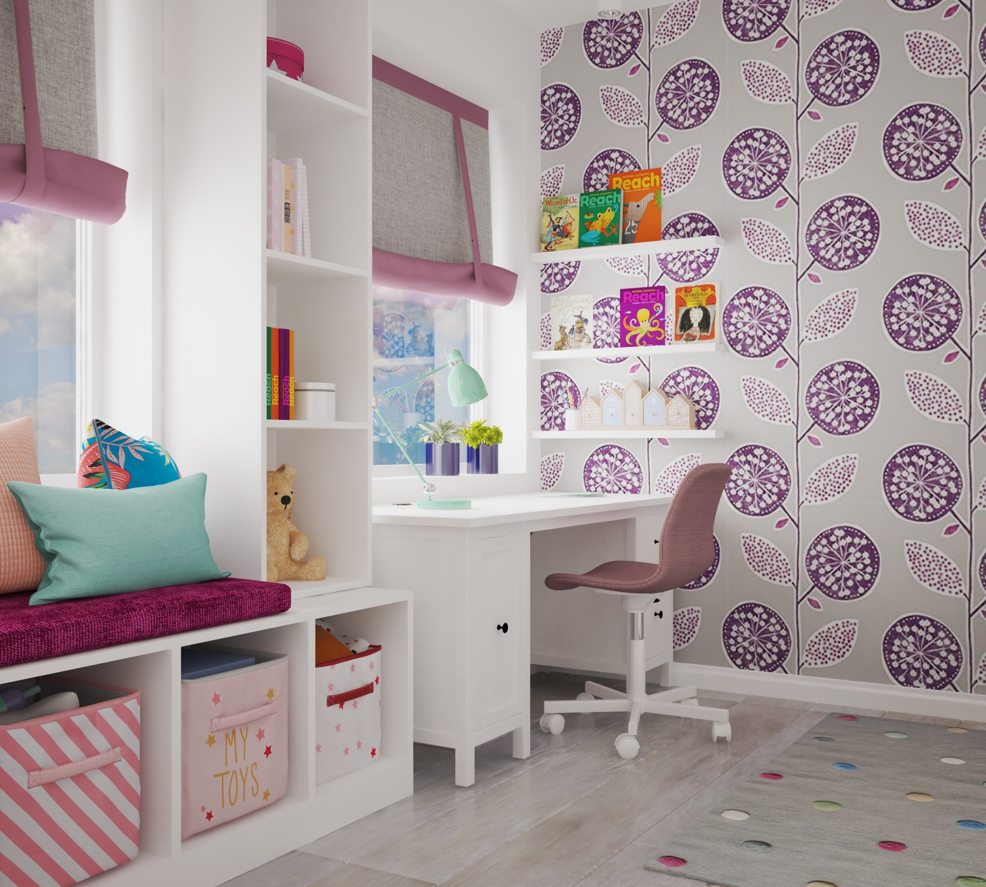 Pokój dla dziewczynki 8 lat