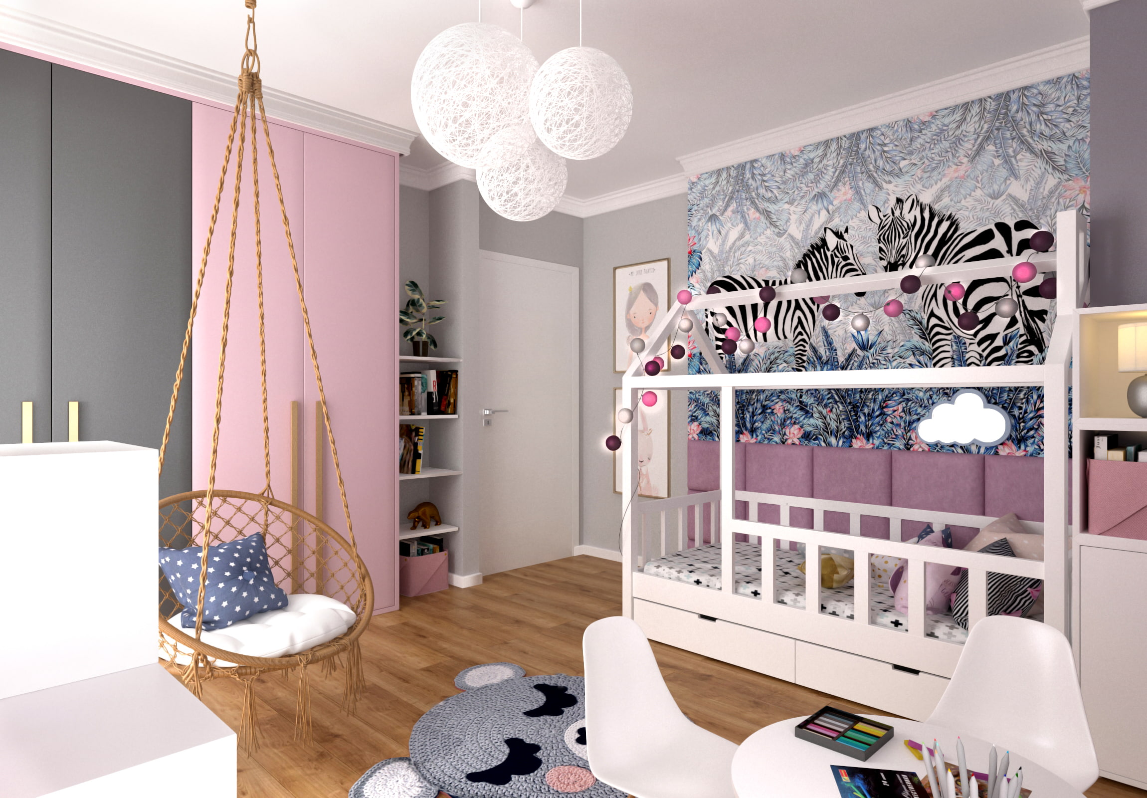 Projekt pokoju dla dziewczynki 3 lat