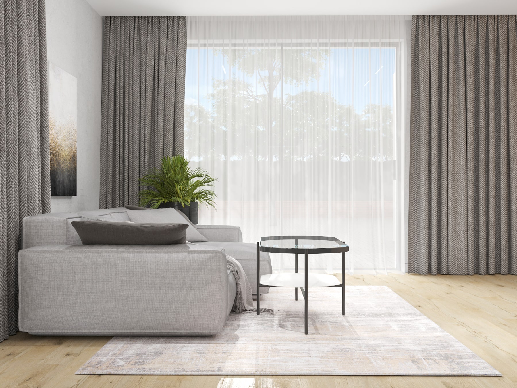 salon nowoczesny projekt