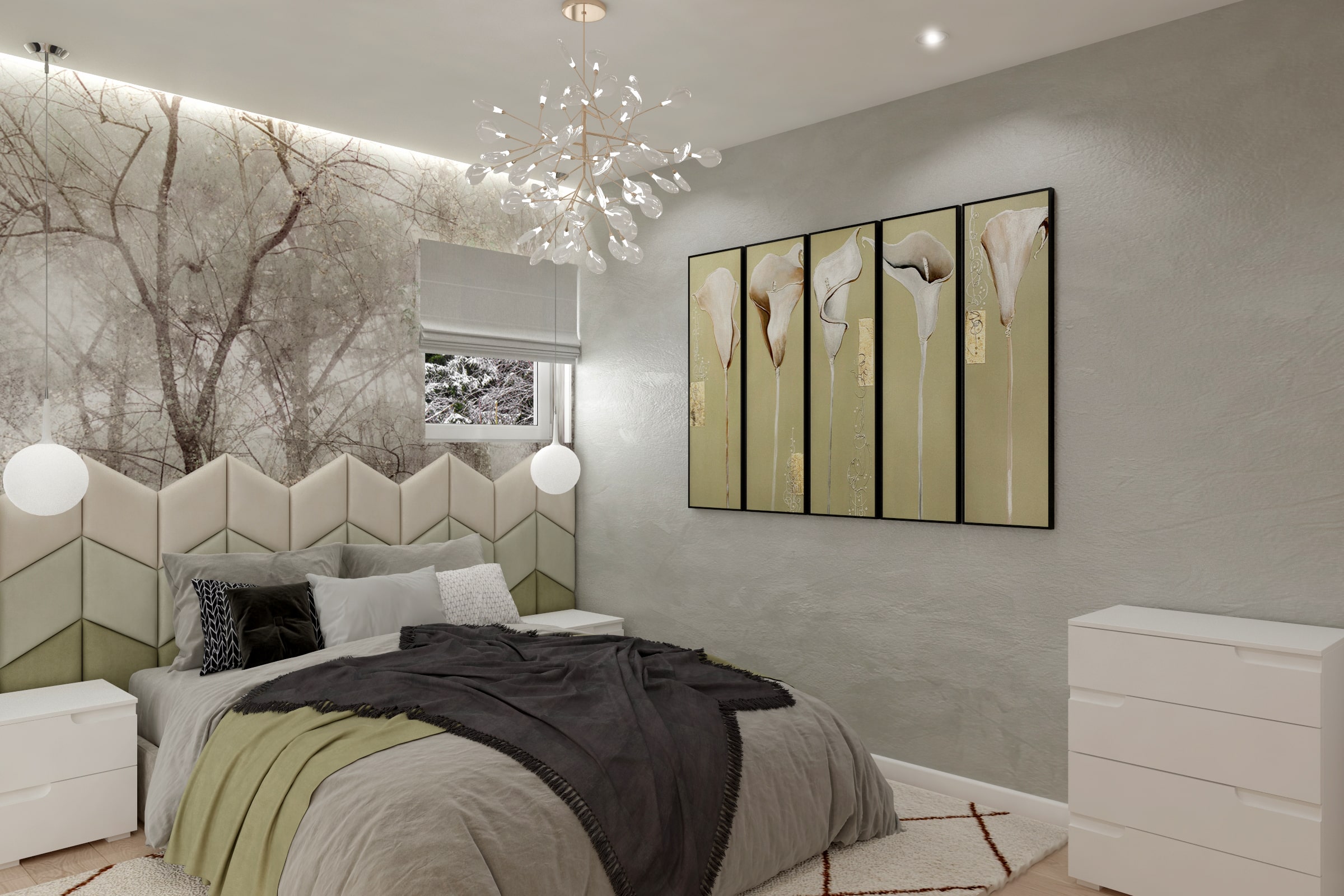 Projekt nowoczesnej sypialni