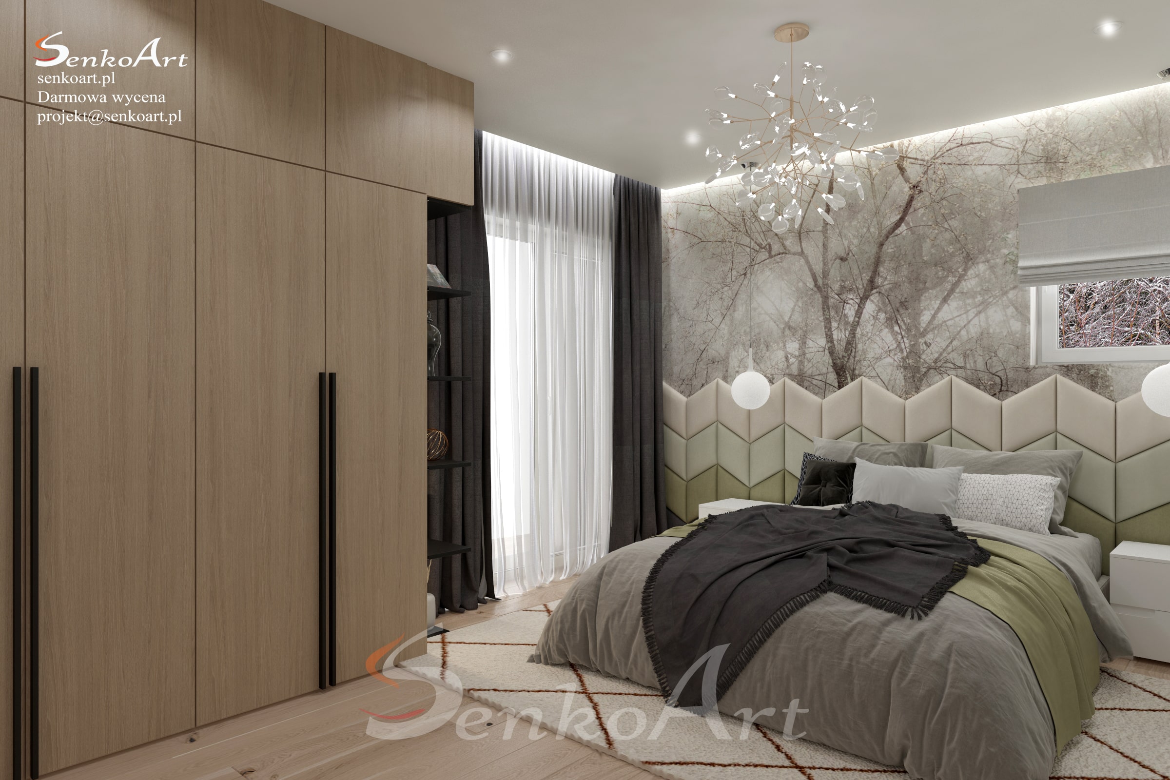 projekt nowoczesnej sypialni