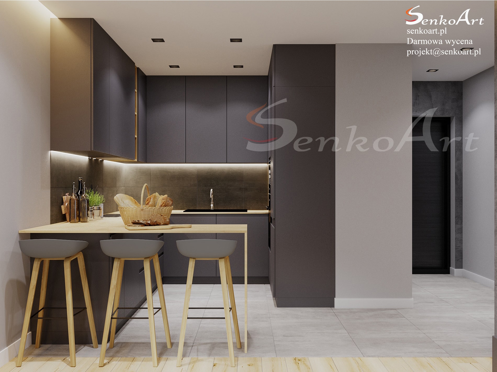 Projekt mieszkania 50m2