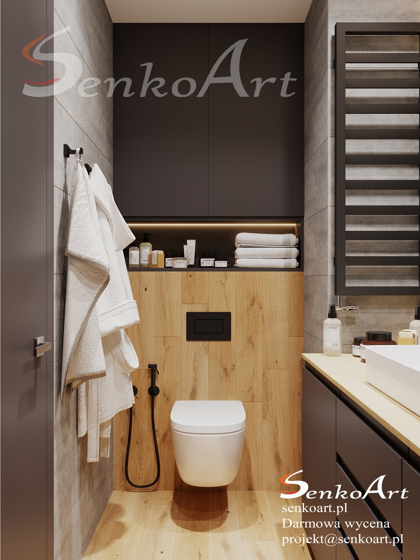 Projekt łazienki z WC