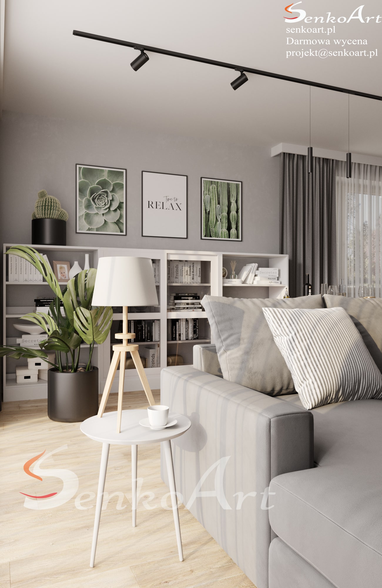 Projekt salonu z jadalnia