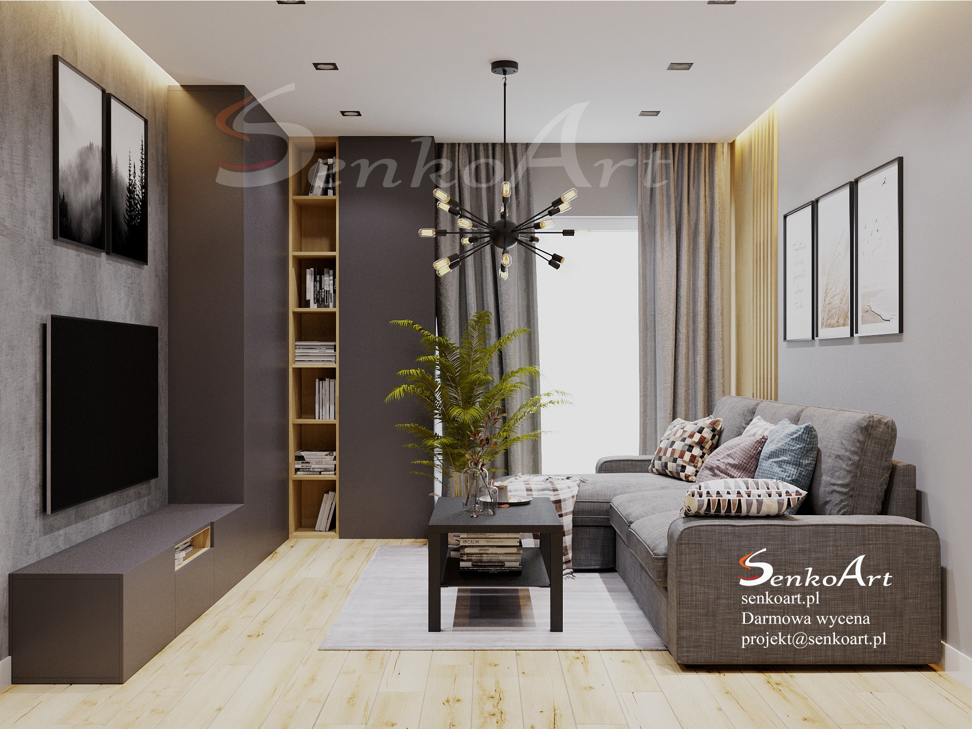 Projekt mieszkania 50m2 – Styl Minimalistyczny