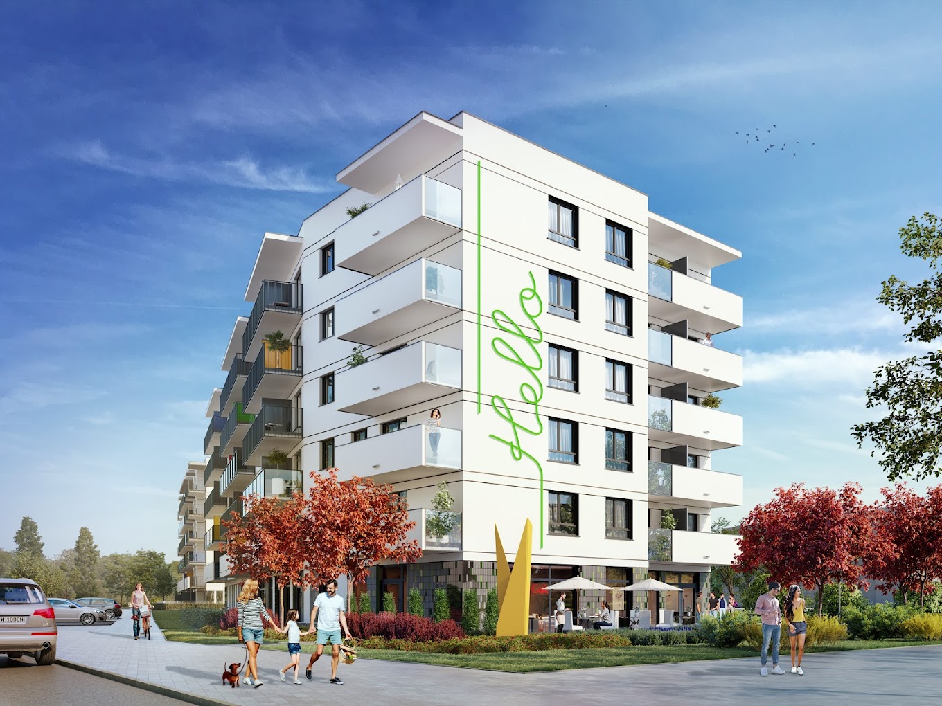 Projekt mieszkania 75m2 na Bemowie przy ul. Lazurowa 13 – Inwestycja Dom Development