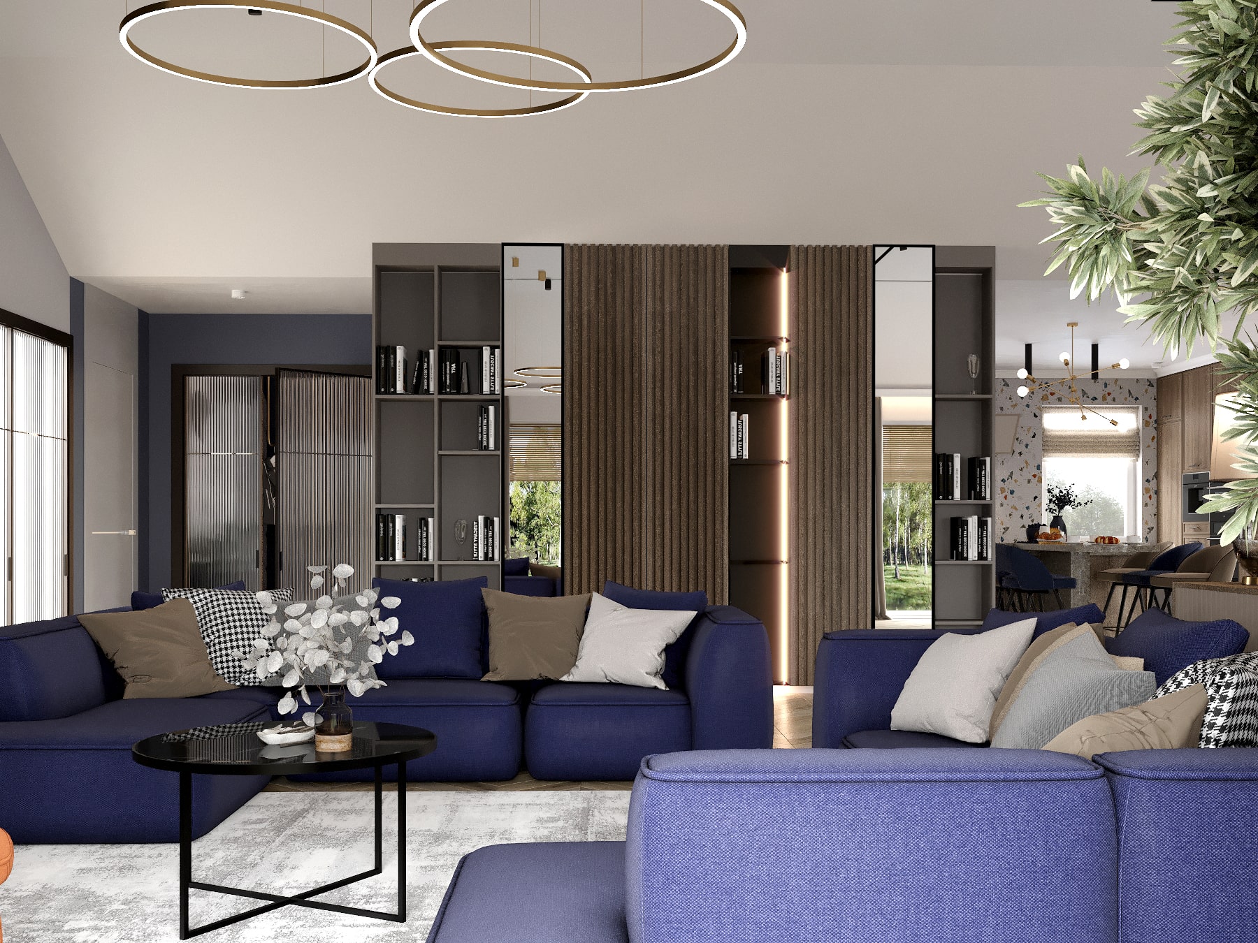 Salon z aneksem kuchennym 30m2