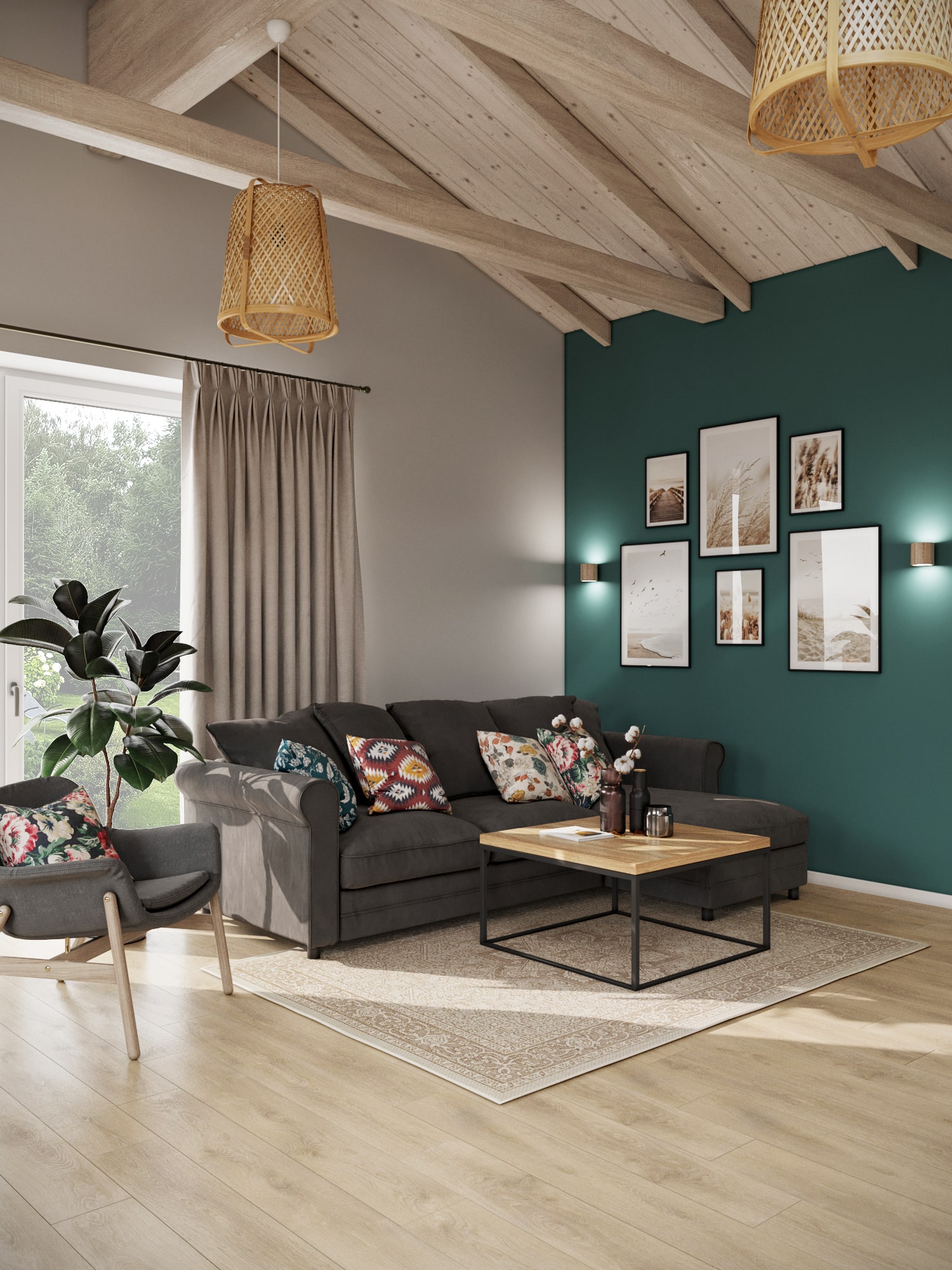 Salon z kuchnią 28m2