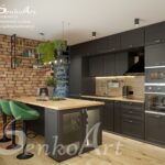 Kuchnia czarna z drewnem