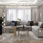 Salon z aneksem kuchennym 26m2