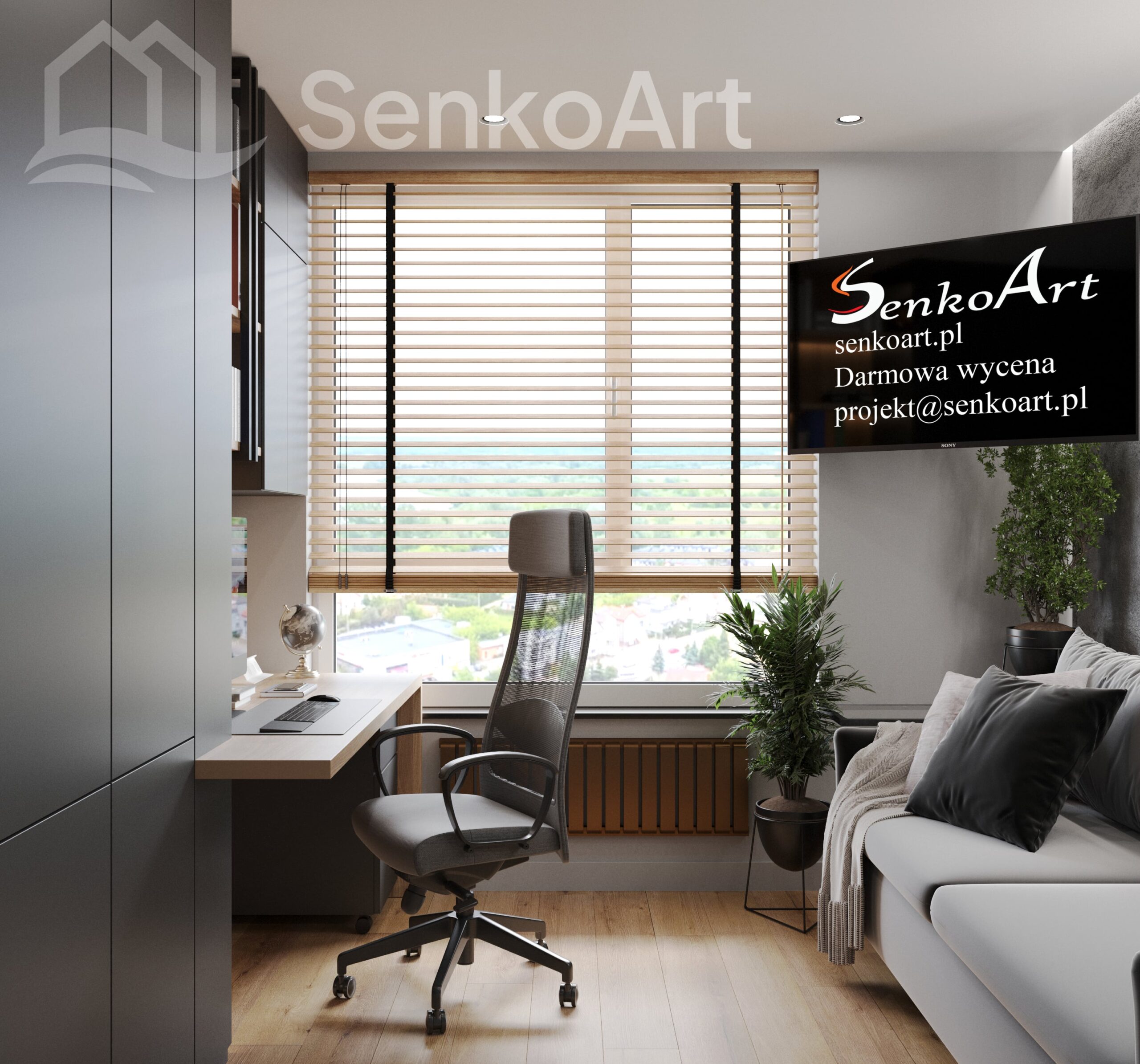 Gabinet w stylu industrialnym